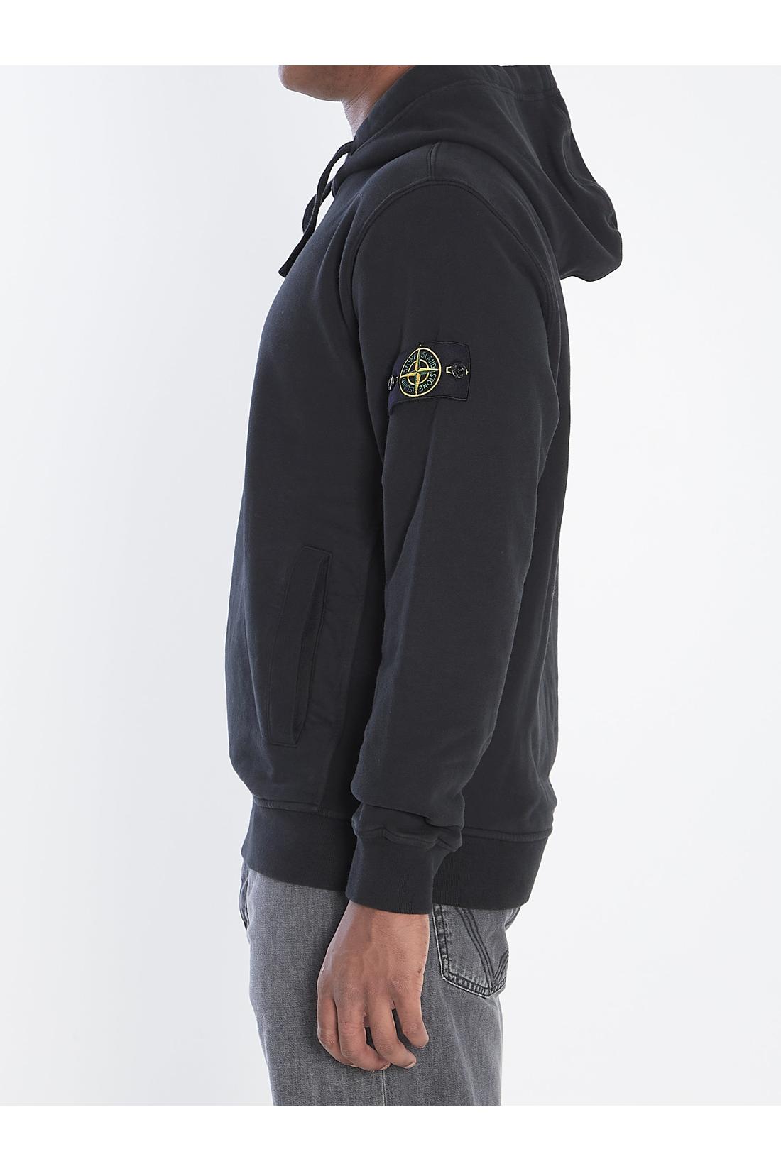 Stone Island-OUTLET-SALE-Organic cotton hooded sweatshirt-ARCHIVIST