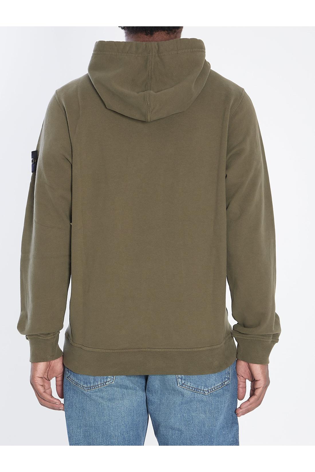 Stone Island-OUTLET-SALE-Organic cotton hooded sweatshirt-ARCHIVIST