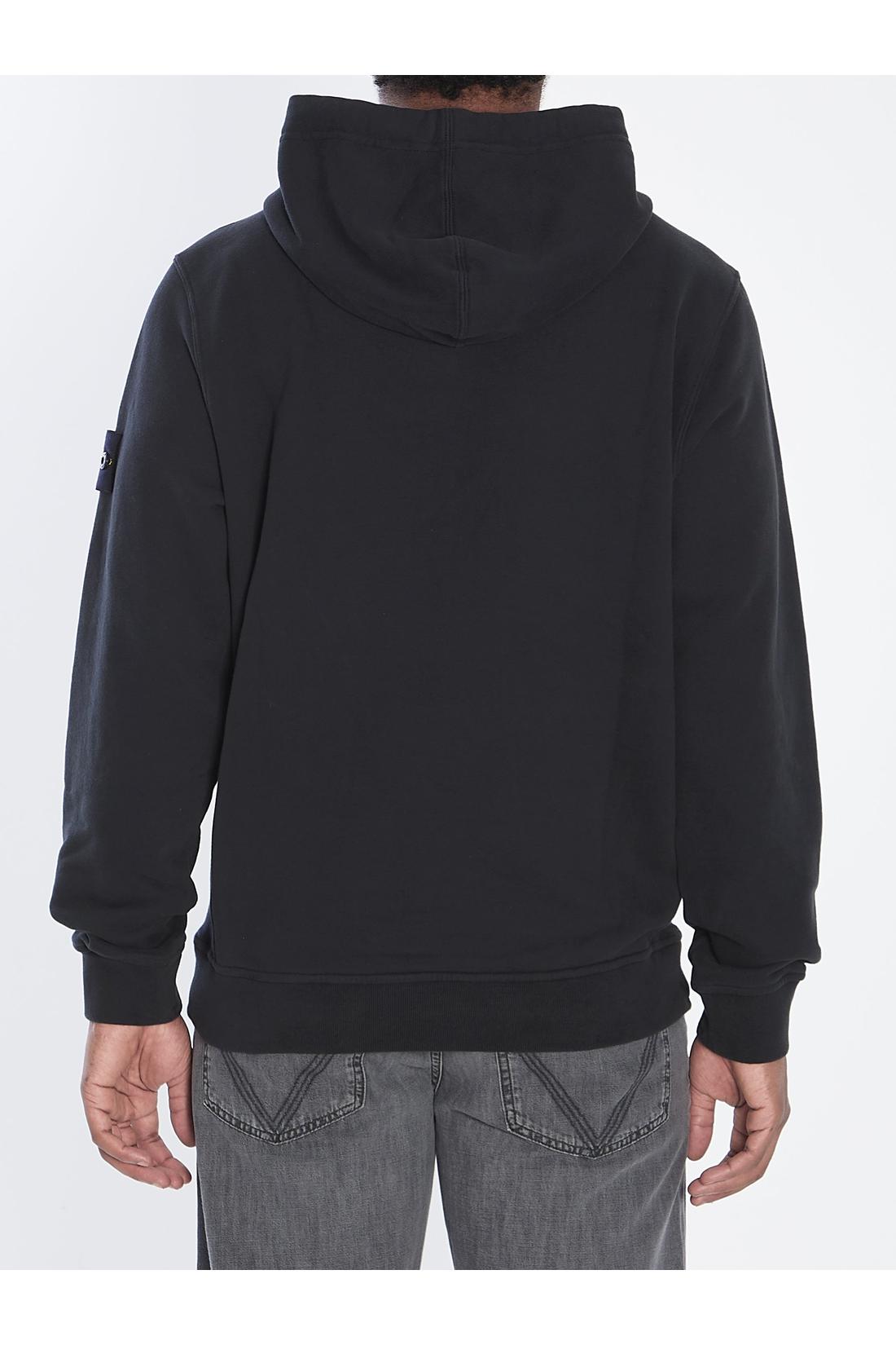 Stone Island-OUTLET-SALE-Organic cotton hooded sweatshirt-ARCHIVIST