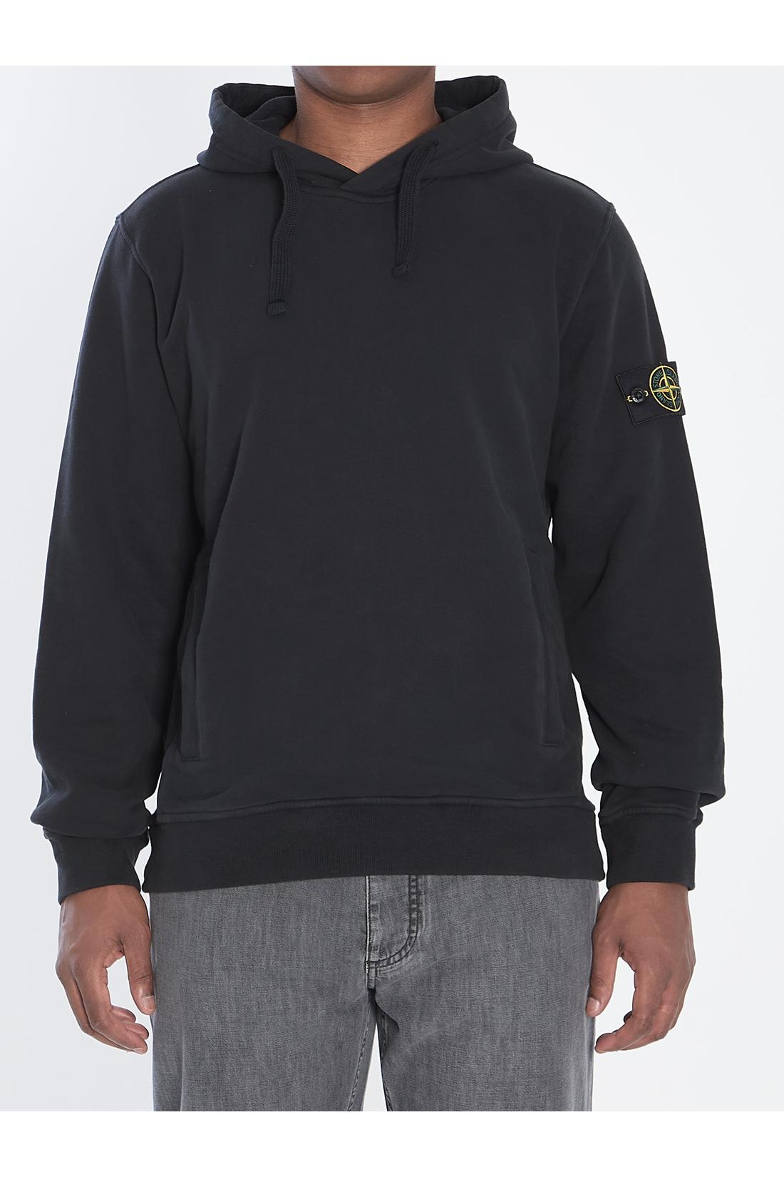 Stone Island-OUTLET-SALE-Organic cotton hooded sweatshirt-ARCHIVIST