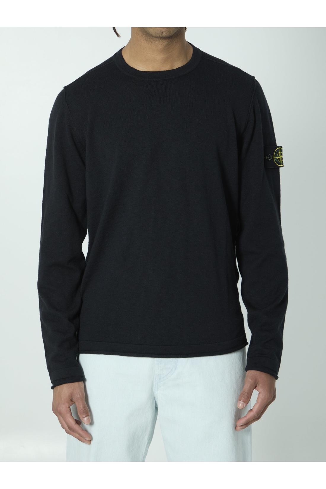 Stone Island-OUTLET-SALE-Organic cotton sweater with nylon-ARCHIVIST