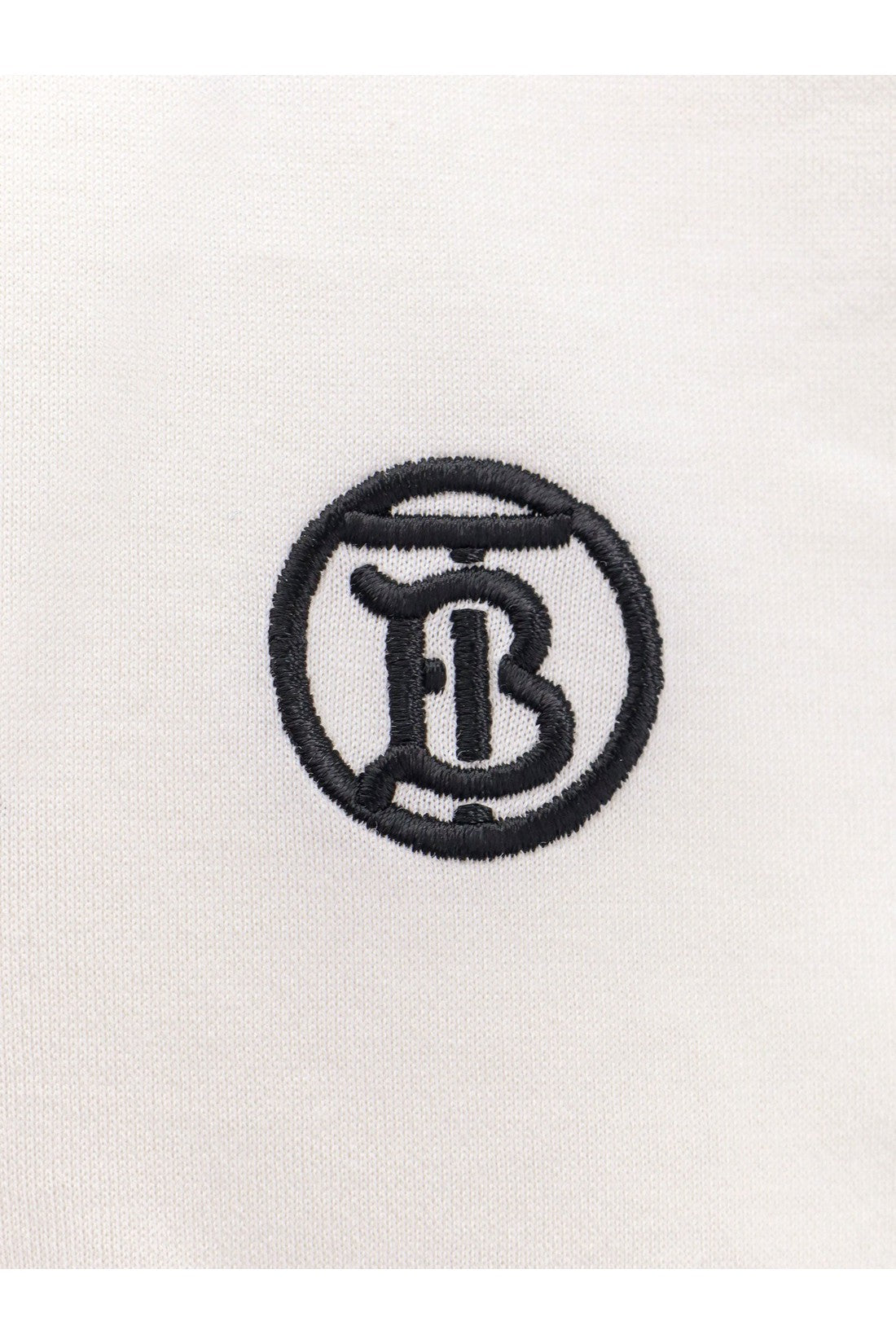 BURBERRY-OUTLET-SALE-Organic cotton t-shirt with embroidered monogram-ARCHIVIST