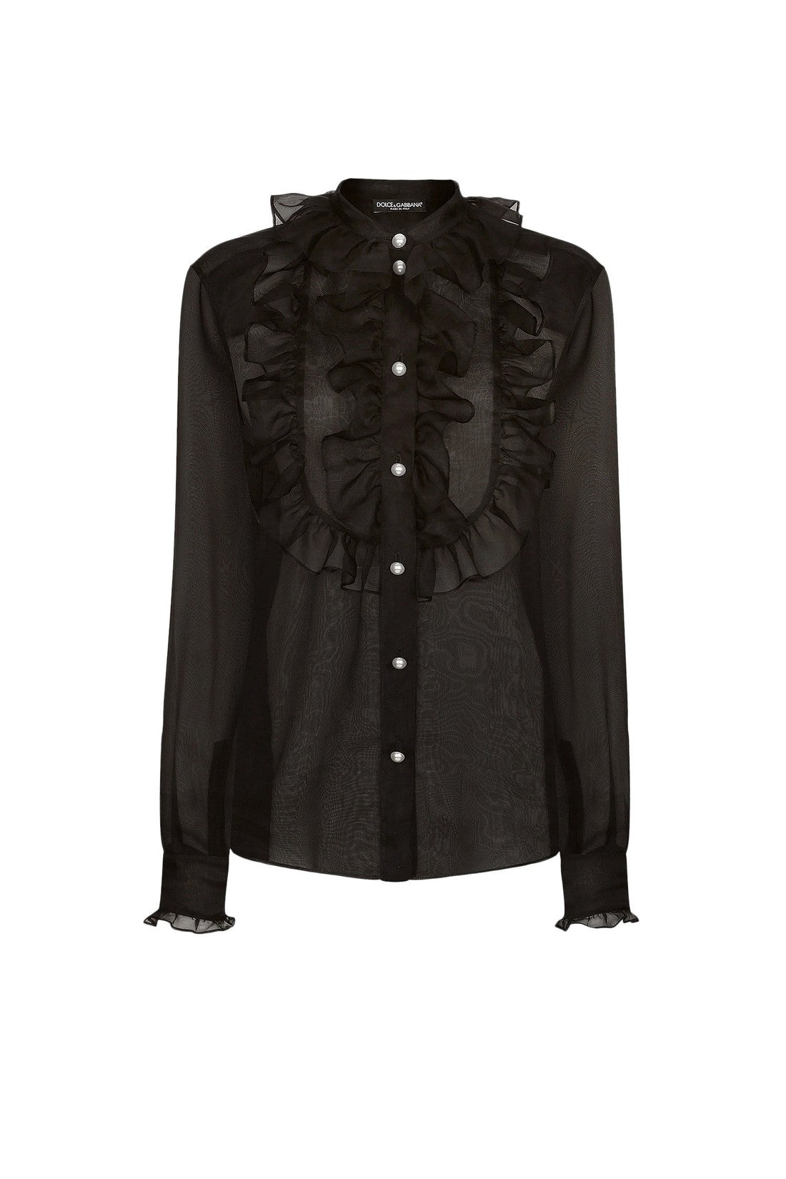 DOLCE & GABBANA-OUTLET-SALE-Organza shirt-ARCHIVIST