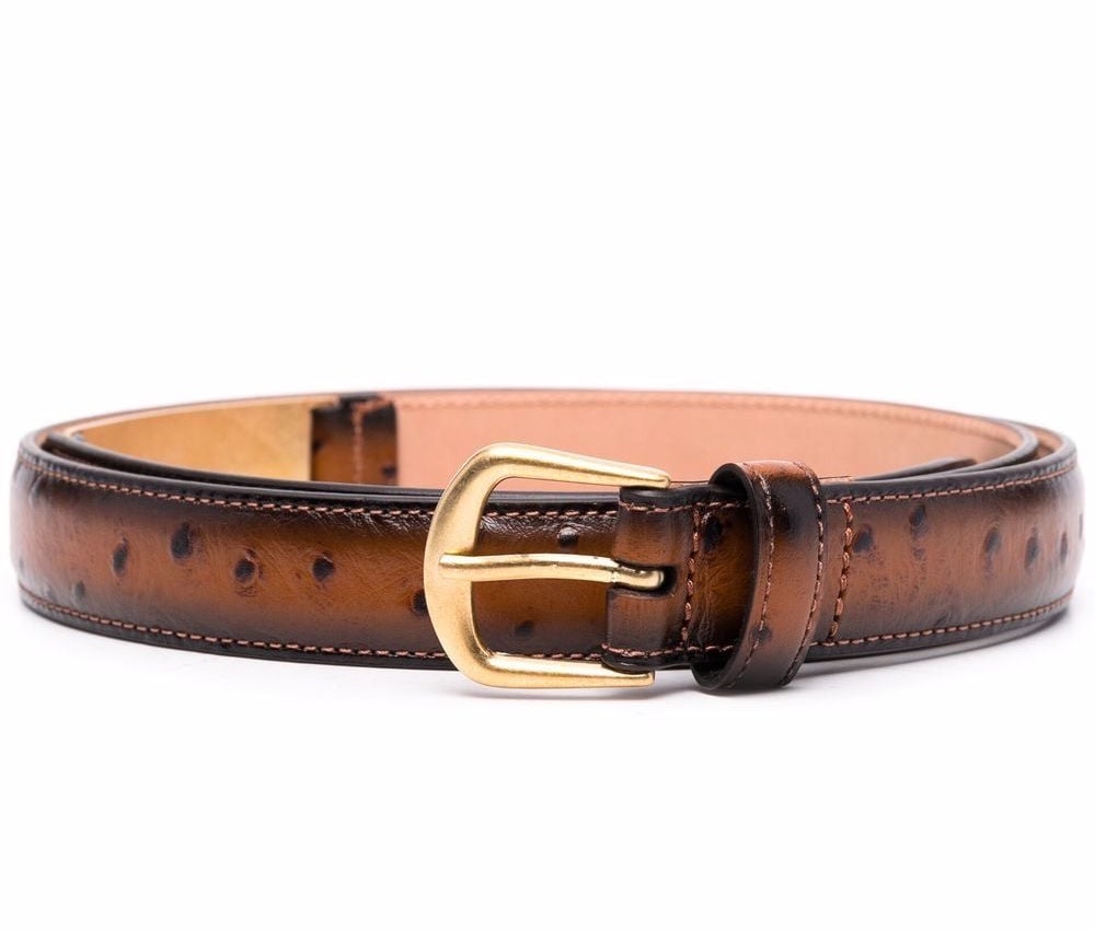 Dsquared2-OUTLET-SALE-Ostrich-Skin Effect Buckle Belt-ARCHIVIST