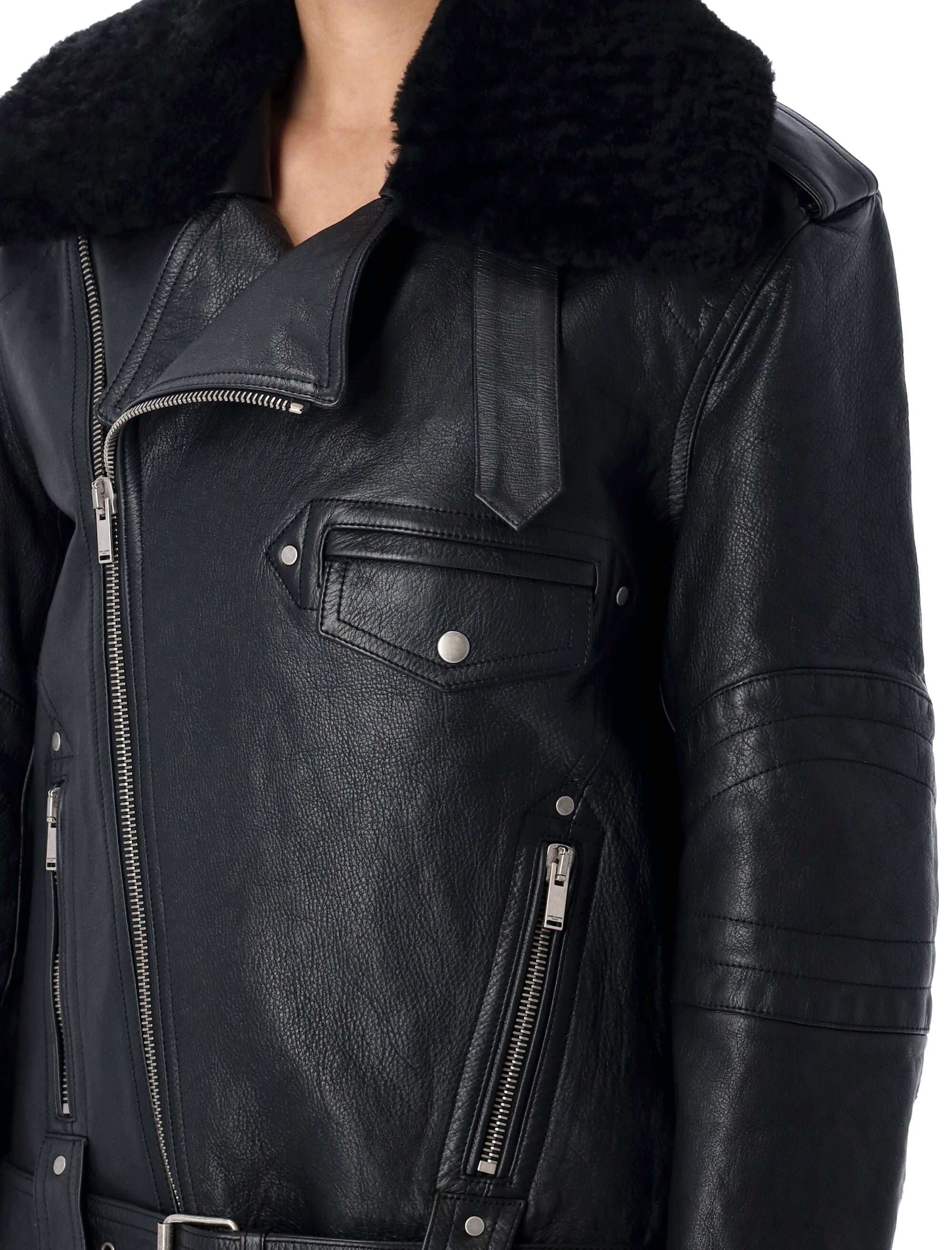 SAINT LAURENT PARIS-OUTLET-SALE-Outerwear SCHWARZ-ARCHIVIST