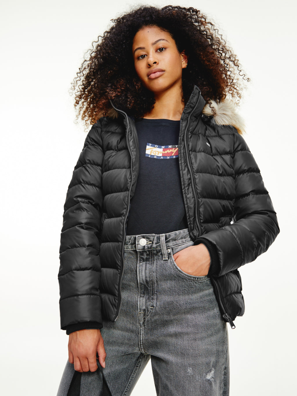 TOMMY JEANS-OUTLET-SALE-Outerwear SCHWARZ-ARCHIVIST