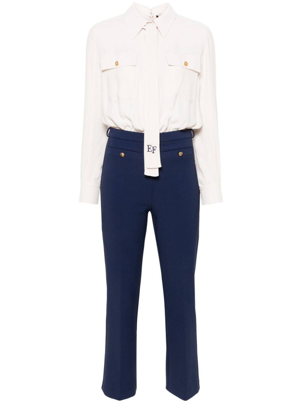 Elisabetta Franchi-OUTLET-SALE-Overall BLAU-ARCHIVIST