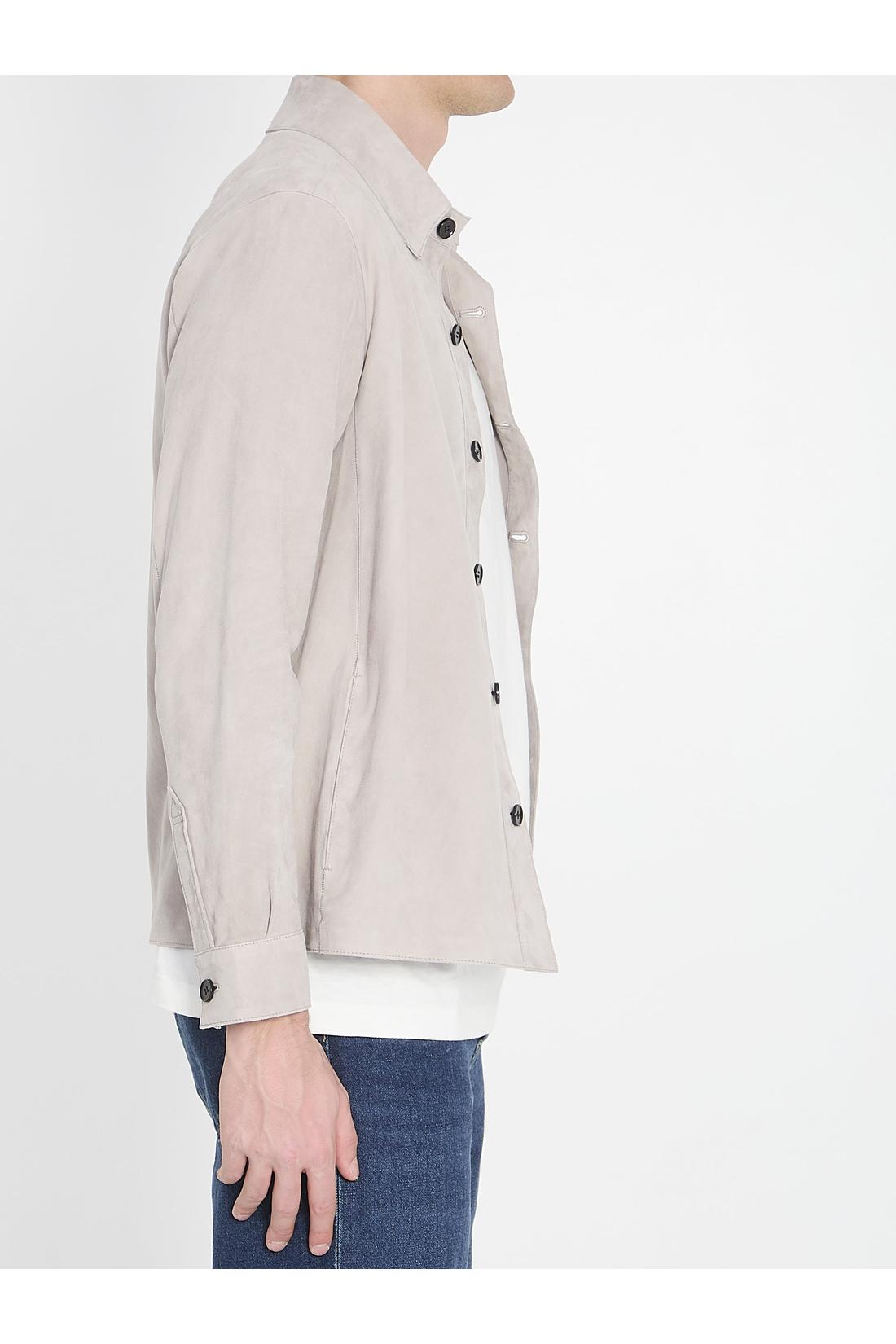 Overshirt in suede leather-Shirts-Arma-OUTLET-ARCHIVIST-ARCHIVE-SALE