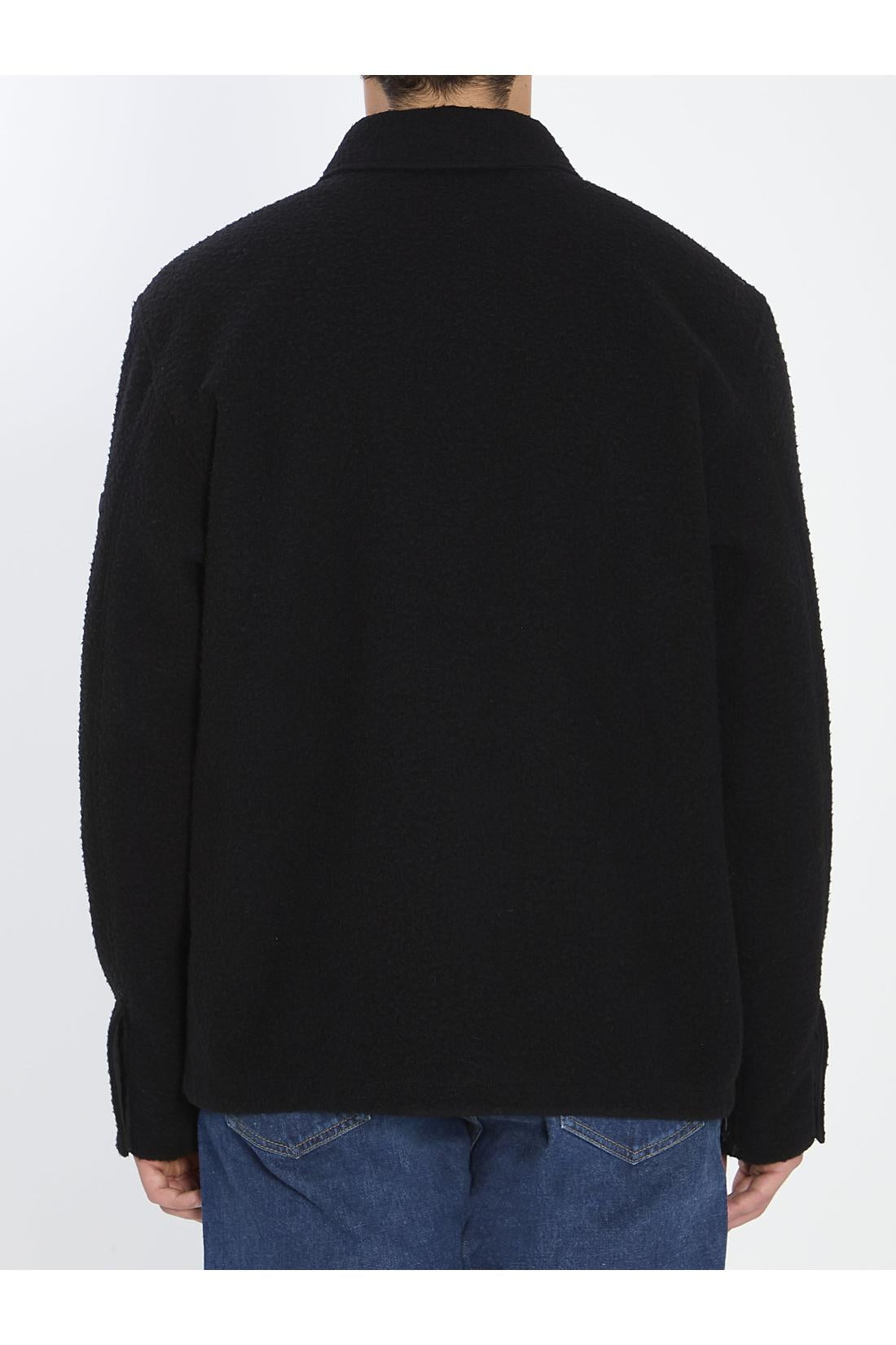 Stone Island-OUTLET-SALE-Overshirt in wool blend-ARCHIVIST