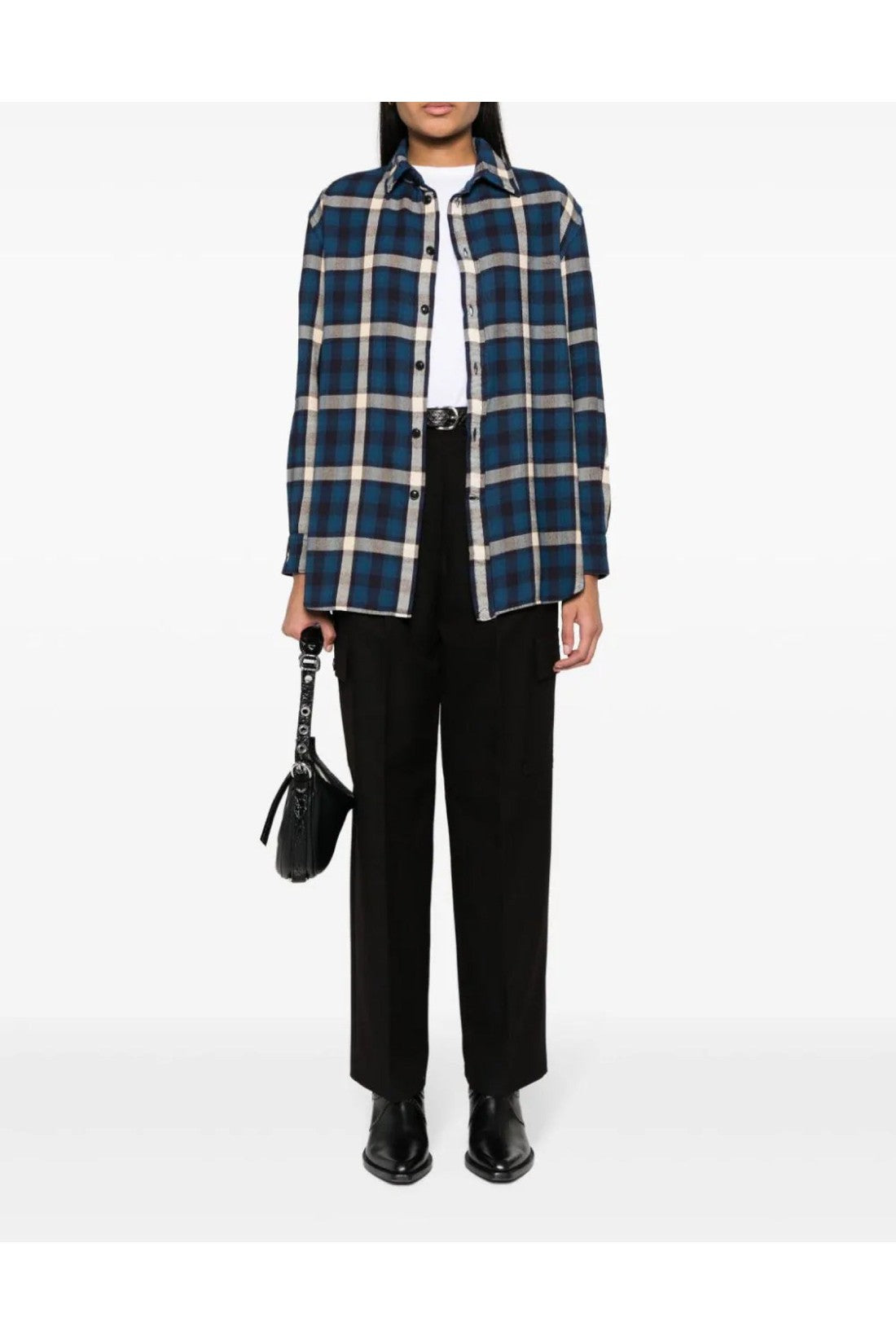 Polo Ralph Lauren-OUTLET-SALE-Oversize Fit Plaid Check Shirt-ARCHIVIST