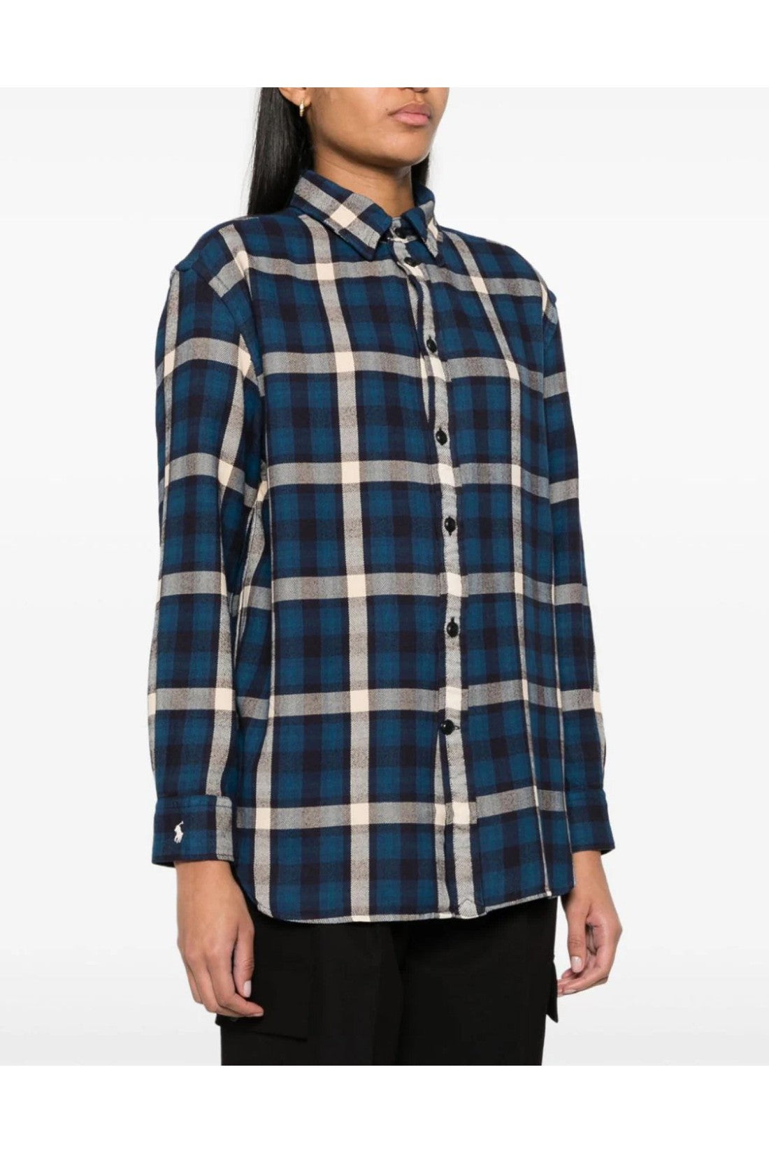 Polo Ralph Lauren-OUTLET-SALE-Oversize Fit Plaid Check Shirt-ARCHIVIST