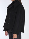 SAINT LAURENT-OUTLET-SALE-Oversize pea coat in wool-ARCHIVIST