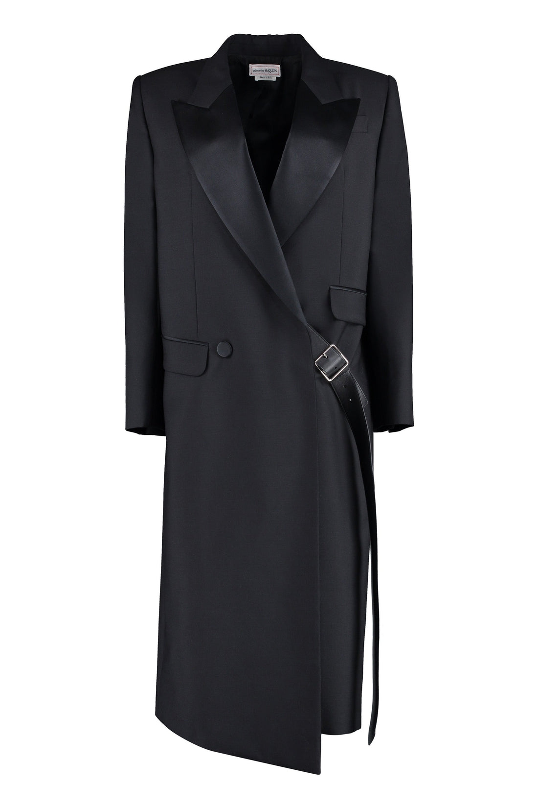 Alexander McQueen-OUTLET-SALE-Oversize wool-mohair blend coat-ARCHIVIST