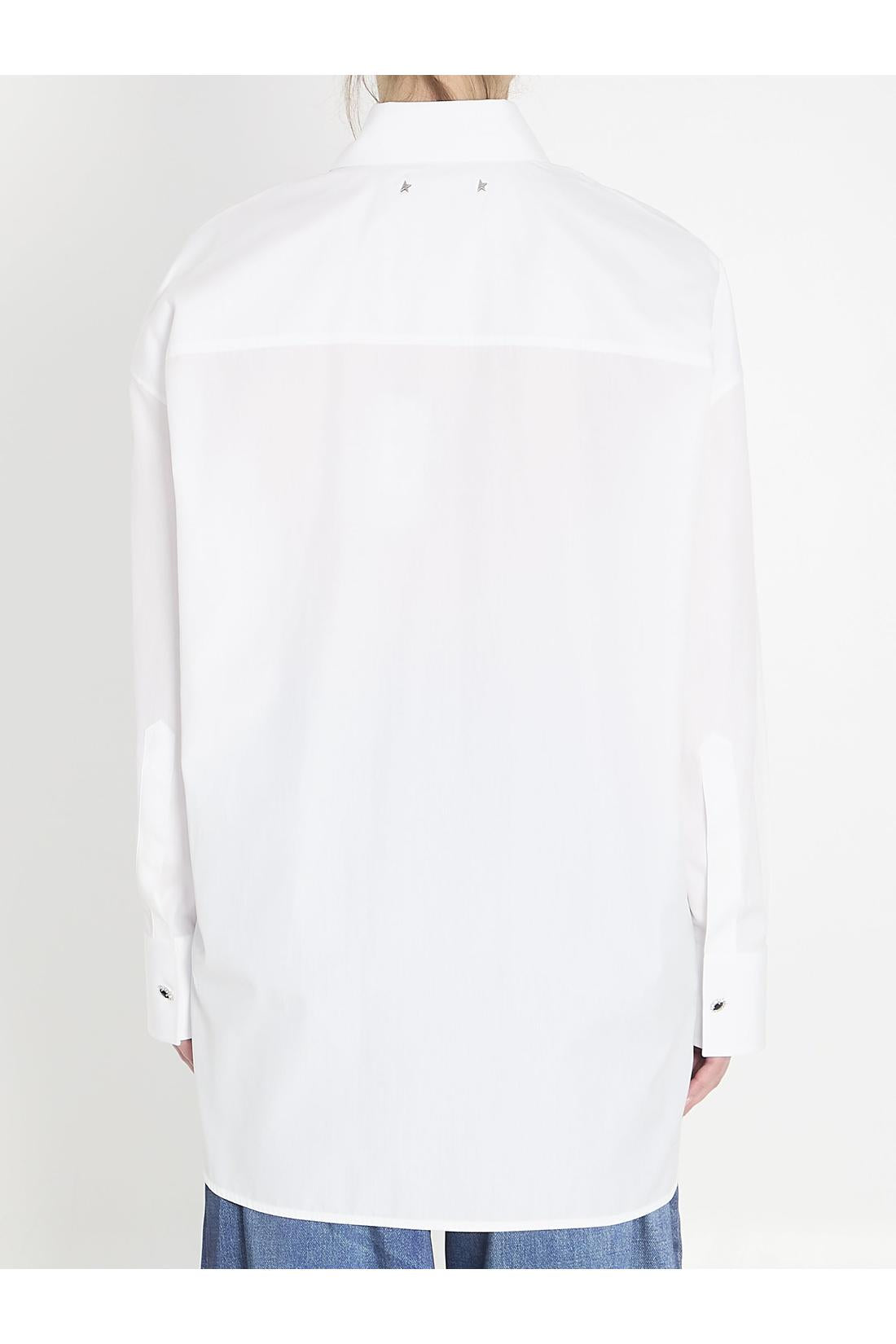 Golden Goose-OUTLET-SALE-Oversized cotton shirt-ARCHIVIST