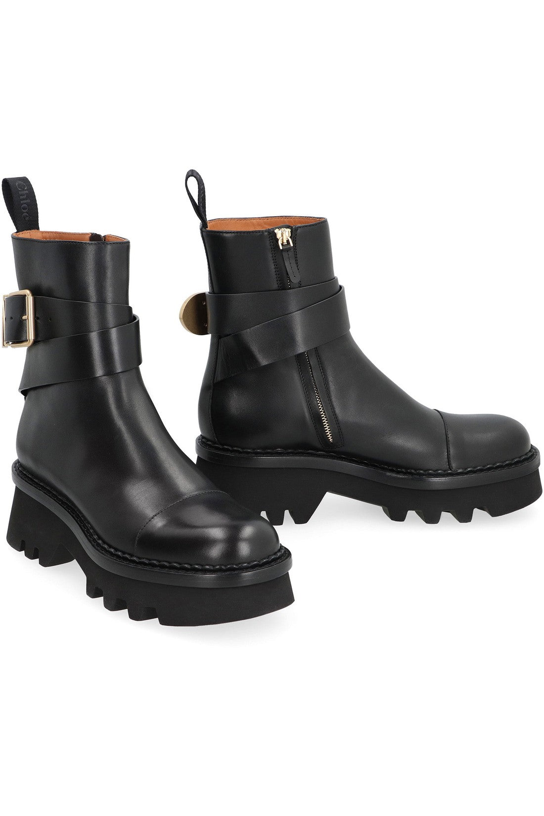 Chloé-OUTLET-SALE-Owena leather ankle boots-ARCHIVIST