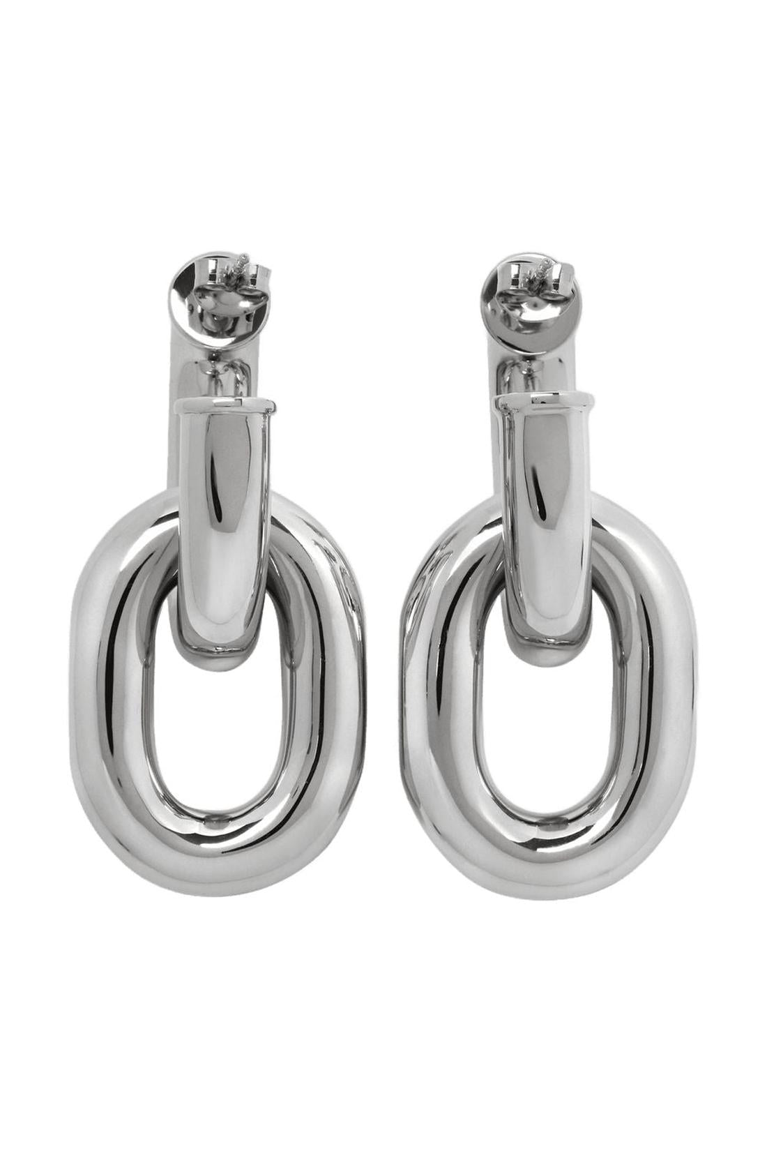 Rabanne-Xl Link Hoops Earring - Paco Rabanne - Silver - Brass-Schmuck-Black-Deal-Outlet-by-ARCHIVIST