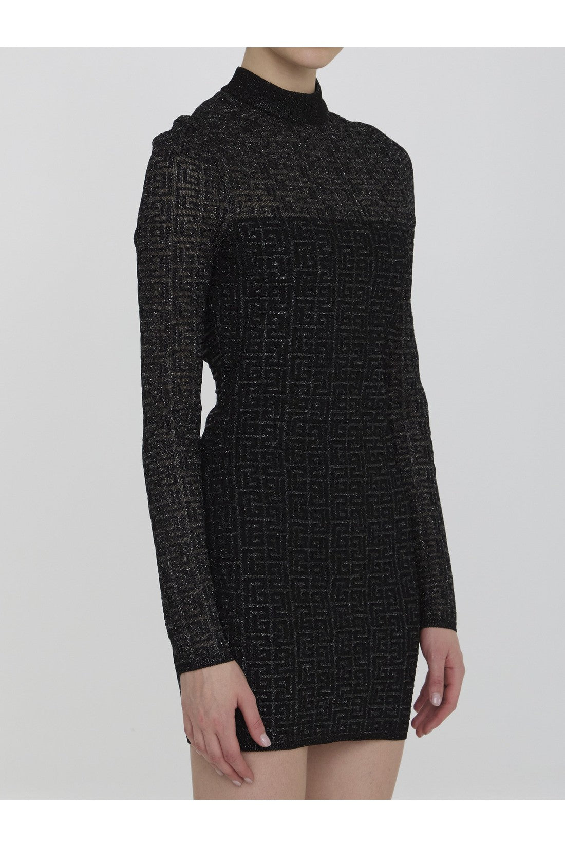 BALMAIN-OUTLET-SALE-PB Labyrinth knit dress-ARCHIVIST