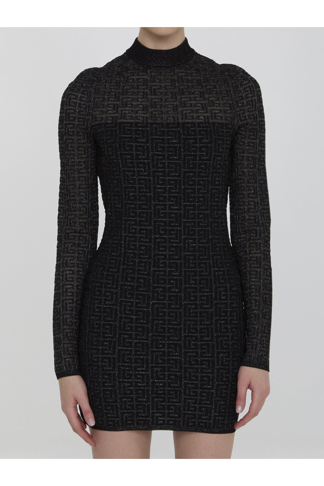 BALMAIN-OUTLET-SALE-PB Labyrinth knit dress-ARCHIVIST