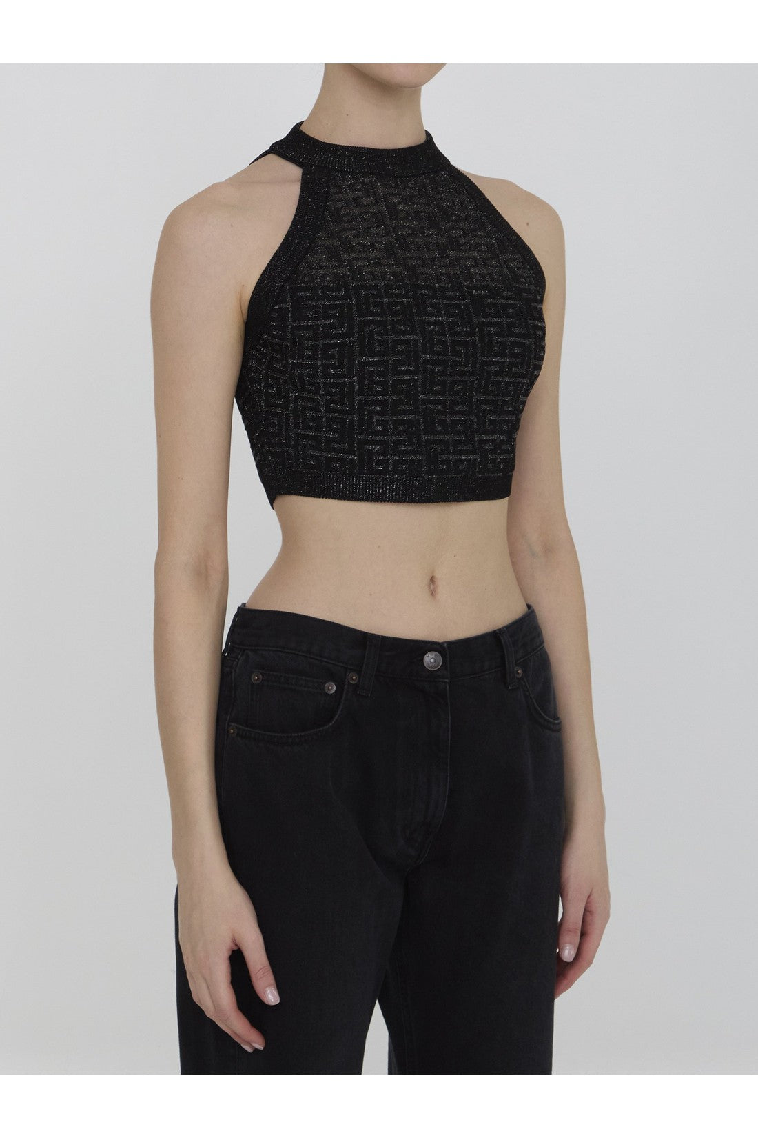 BALMAIN-OUTLET-SALE-PB Labyrinth knit top-ARCHIVIST