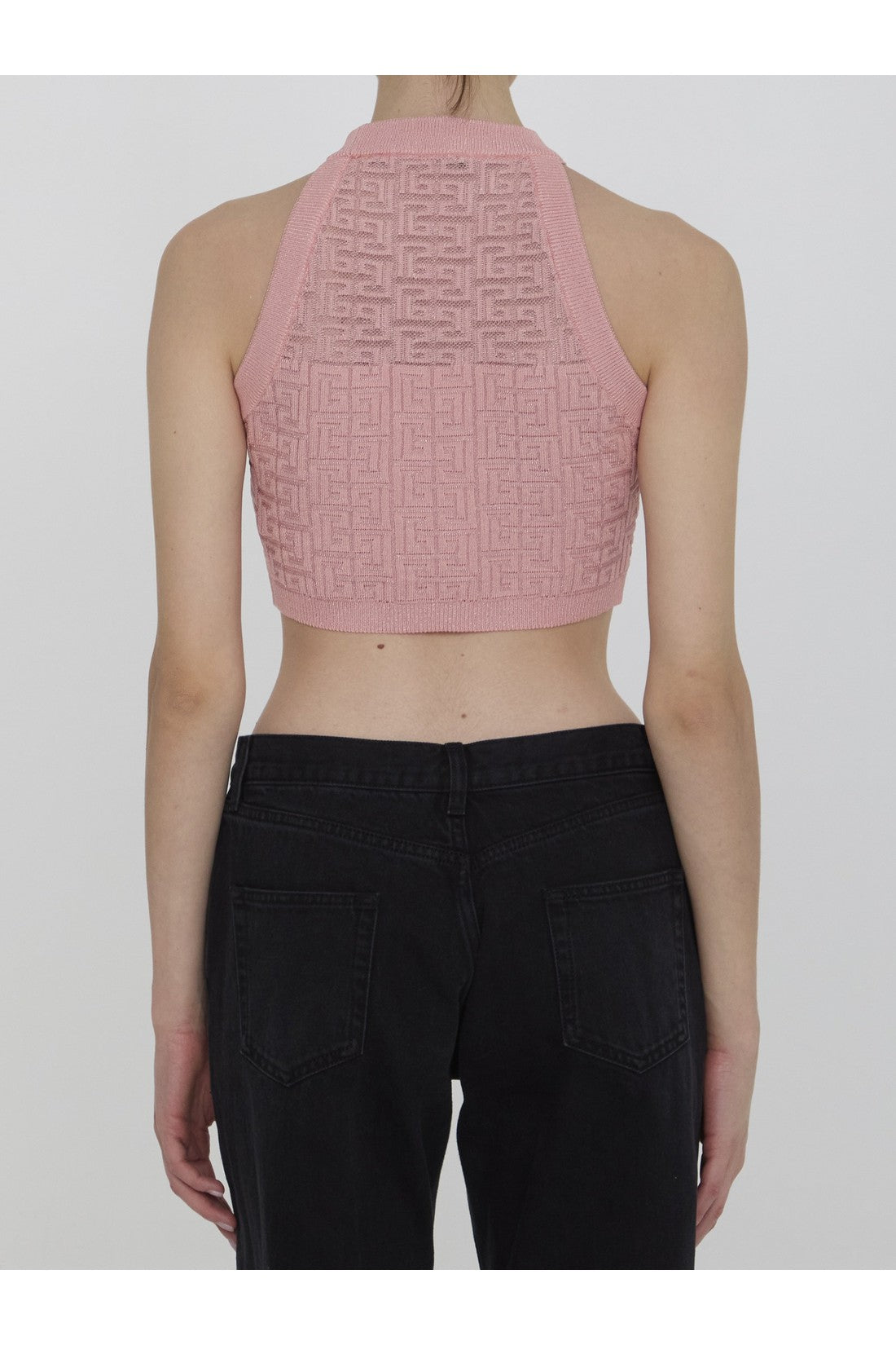 Balmain-OUTLET-SALE-PB Labyrinth knit top-ARCHIVIST