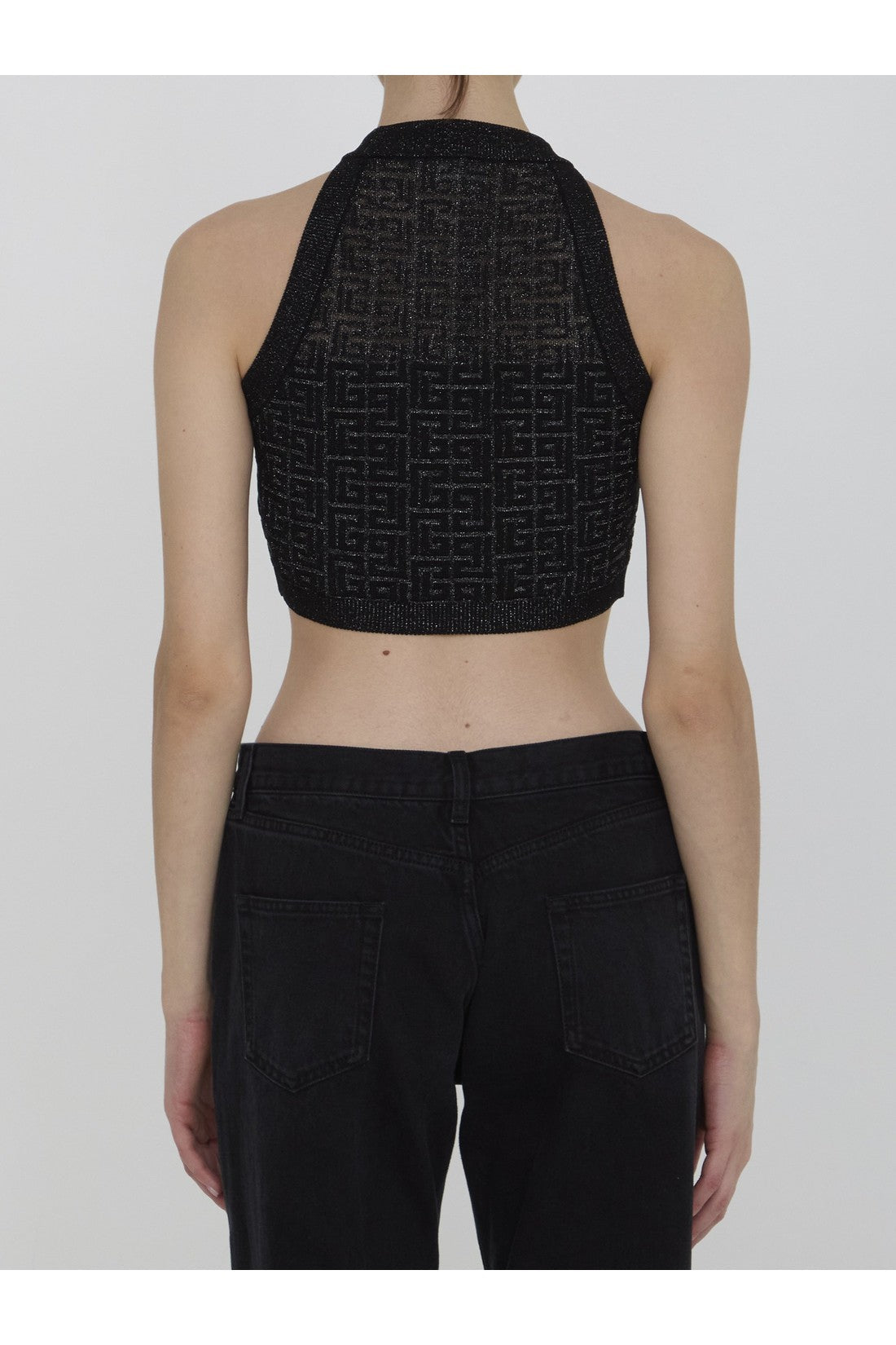 Balmain-OUTLET-SALE-PB Labyrinth knit top-ARCHIVIST