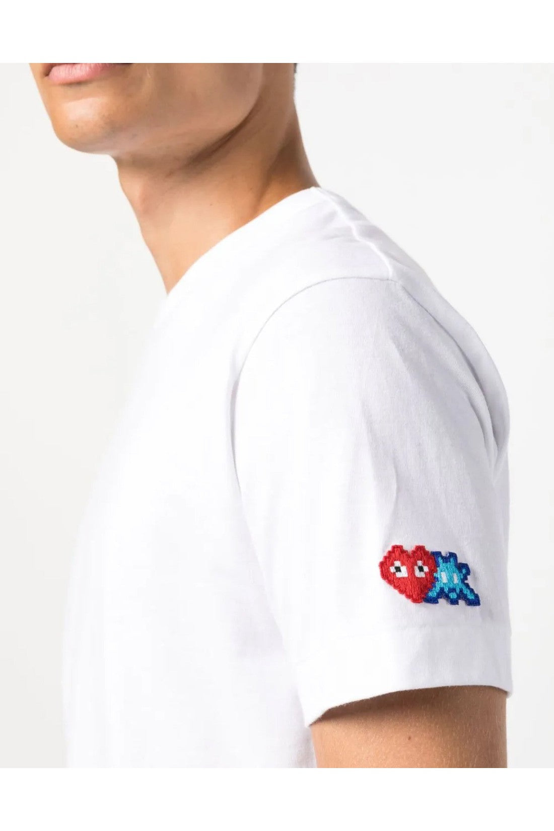 Comme des Garcons-OUTLET-SALE-PLAY Logo Patch T-Shirt-ARCHIVIST