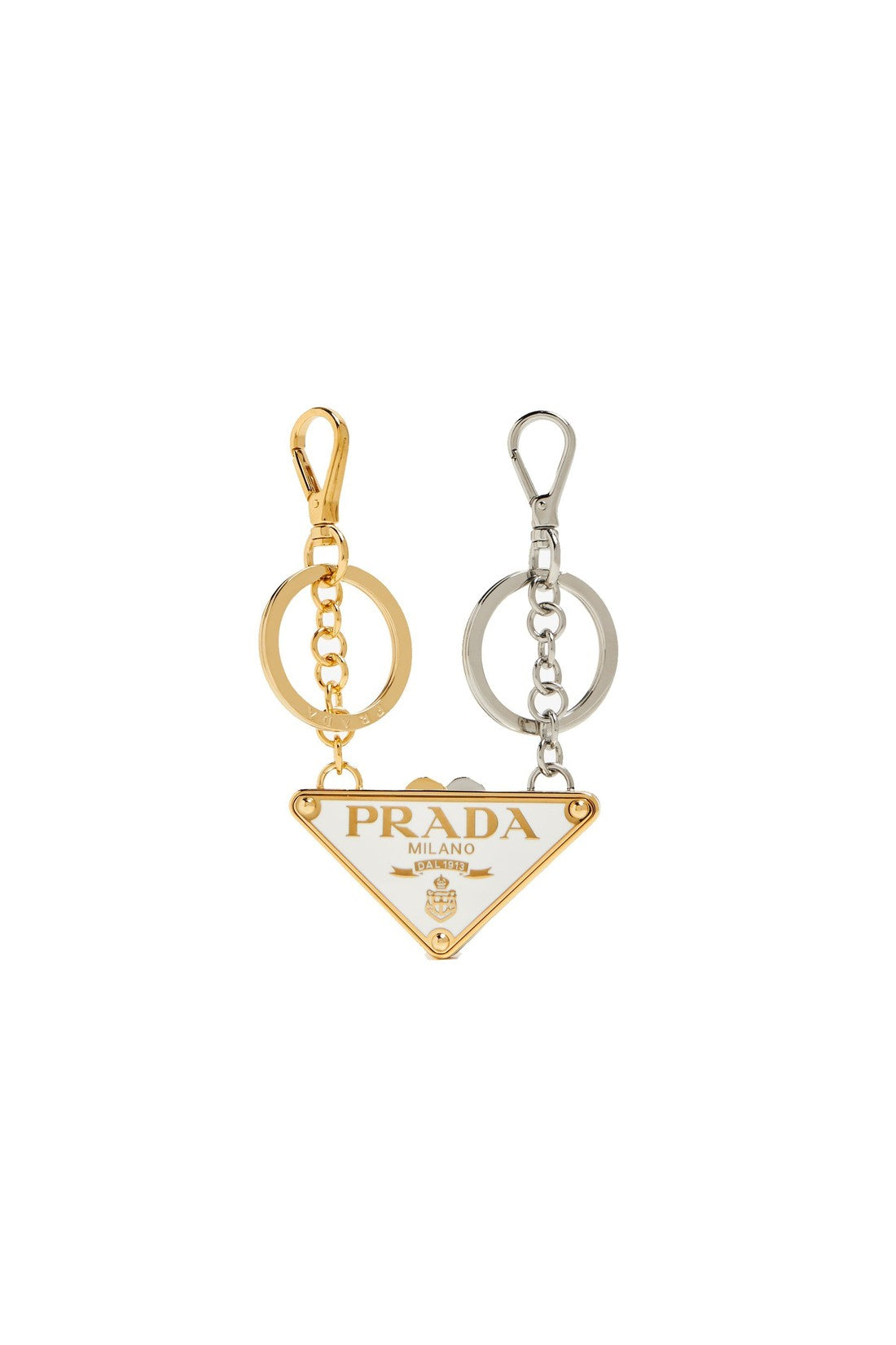 Prada Set of Two Logo Keyrings