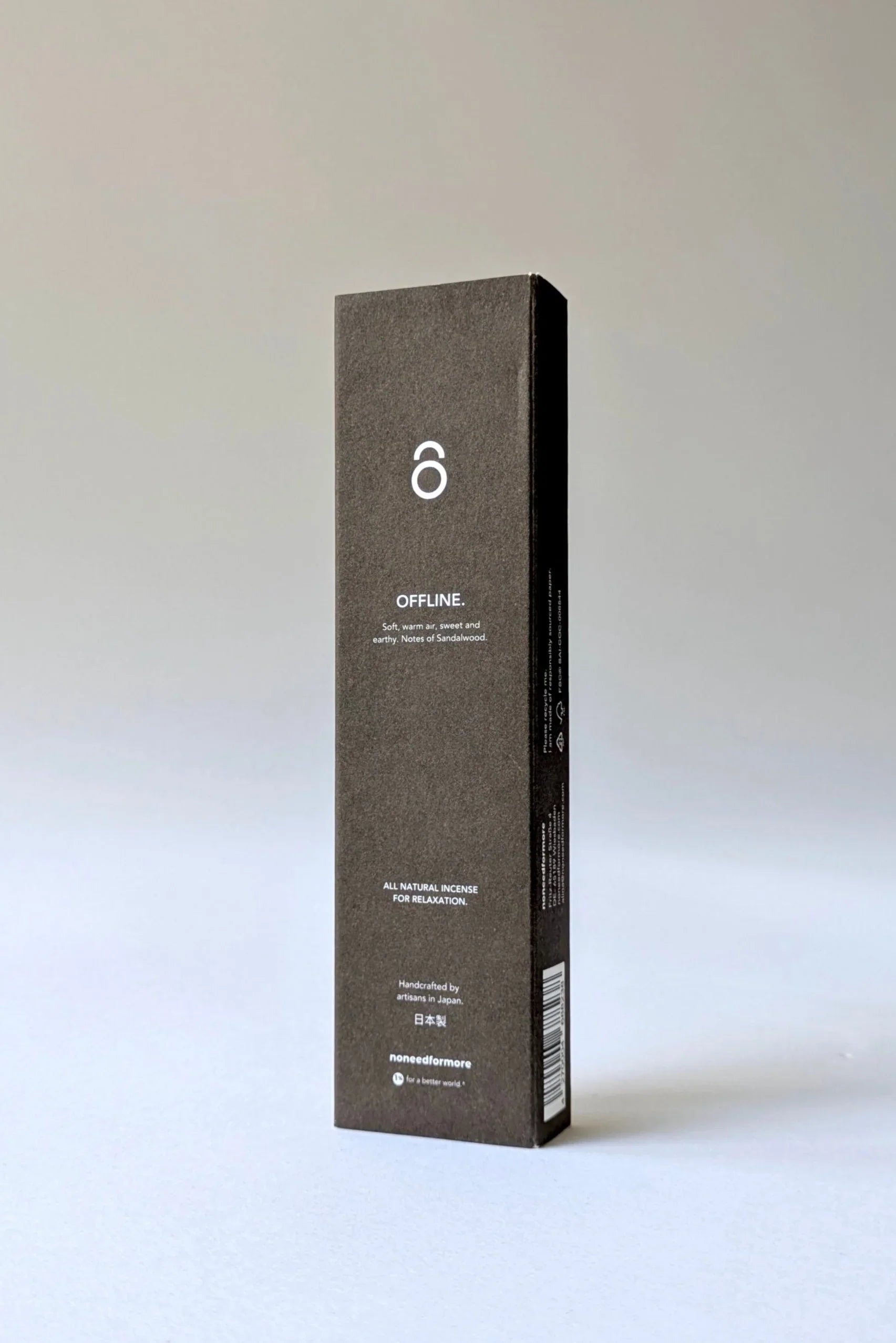 Verdancia-no need for more - Natürliche Räucherstäbchen - "Offline" - sanftes Sandelholz-Räucherstäbchen-Black-Deal-Outlet-by-ARCHIVIST