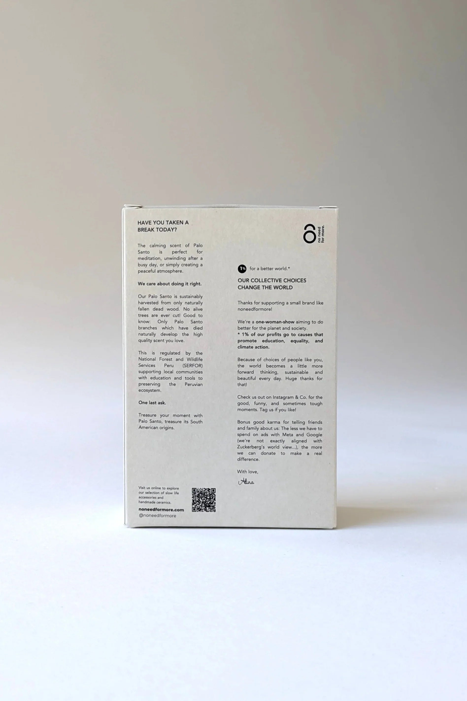 Verdancia-no need for more - Natürliches Holz Räucherwerk - "Palo Santo"-Räucherstäbchen-Black-Deal-Outlet-by-ARCHIVIST