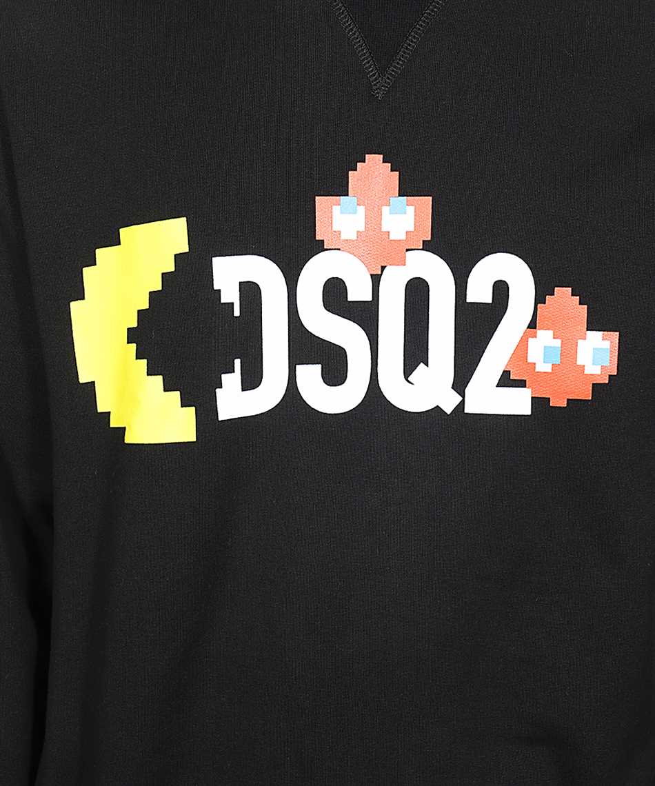 Dsquared2-OUTLET-SALE-Pac-Man x Dsquared2 logo detail cotton sweatshirt-ARCHIVIST