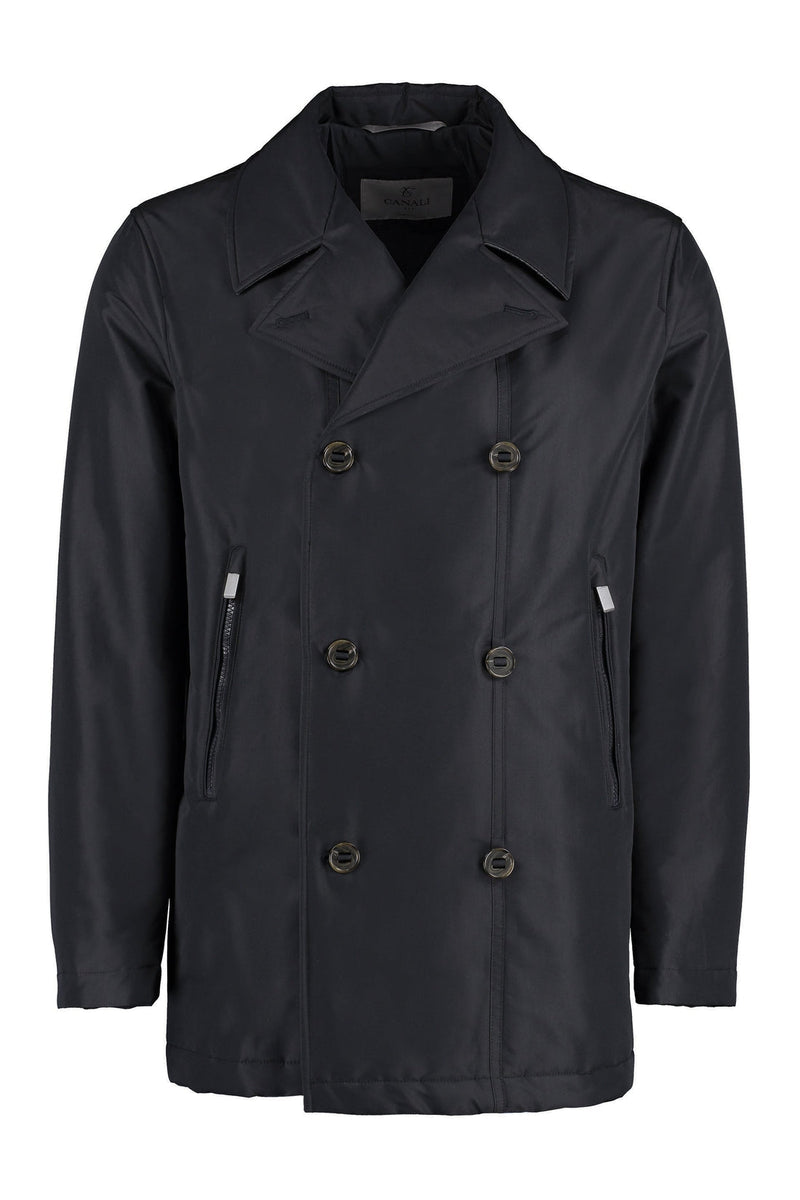 Canali-OUTLET-SALE-Padded double-breast peacoat-ARCHIVIST