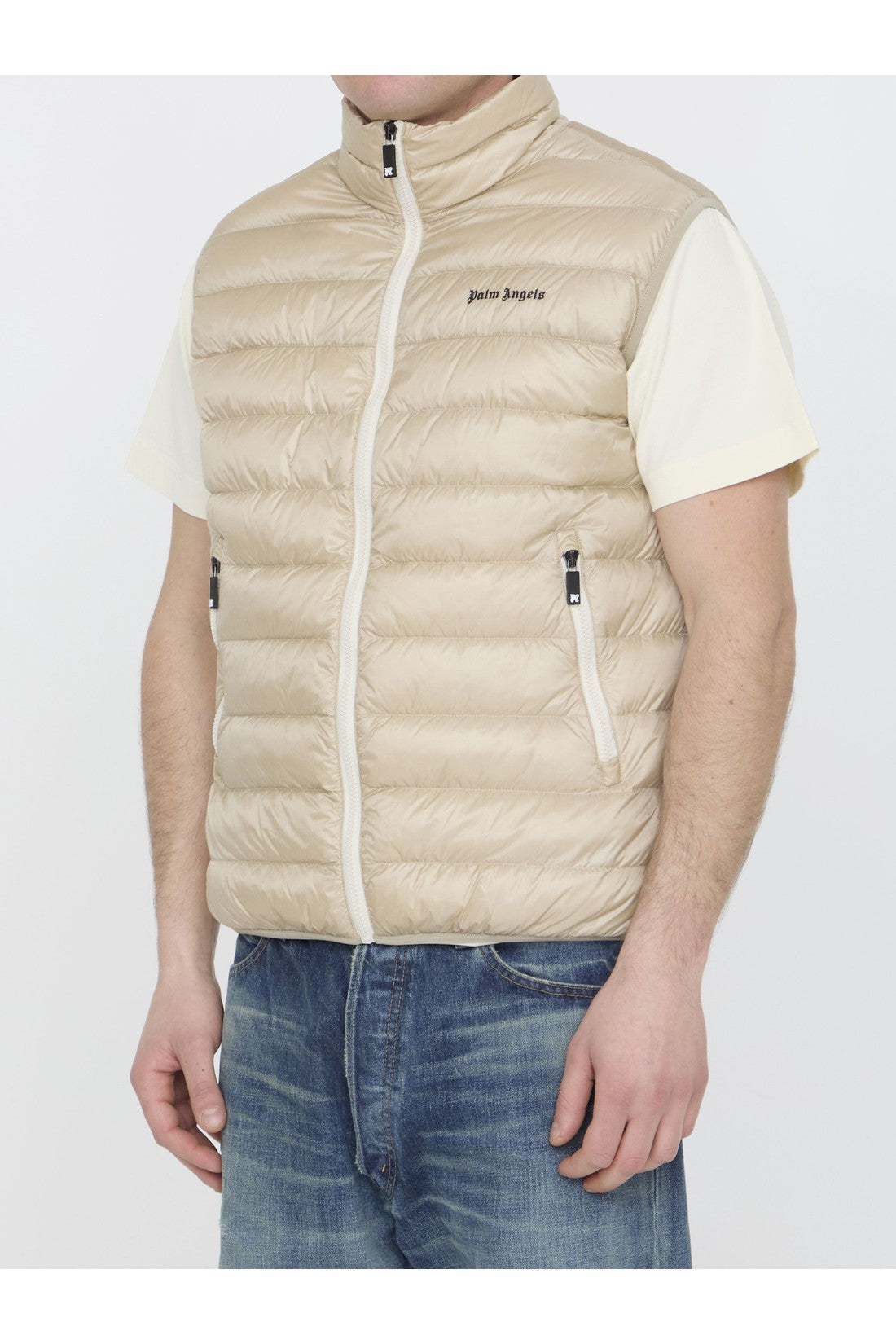 Palm Angels-OUTLET-SALE-Padded vest with logo-ARCHIVIST