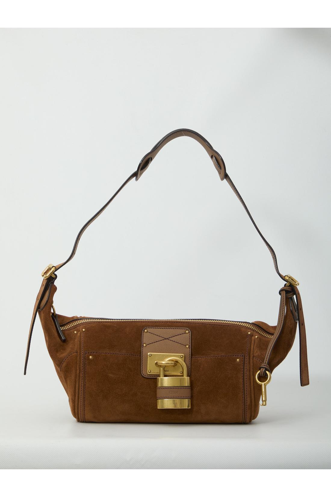 Chloé-OUTLET-SALE-Paddington suede crossbody bag-ARCHIVIST