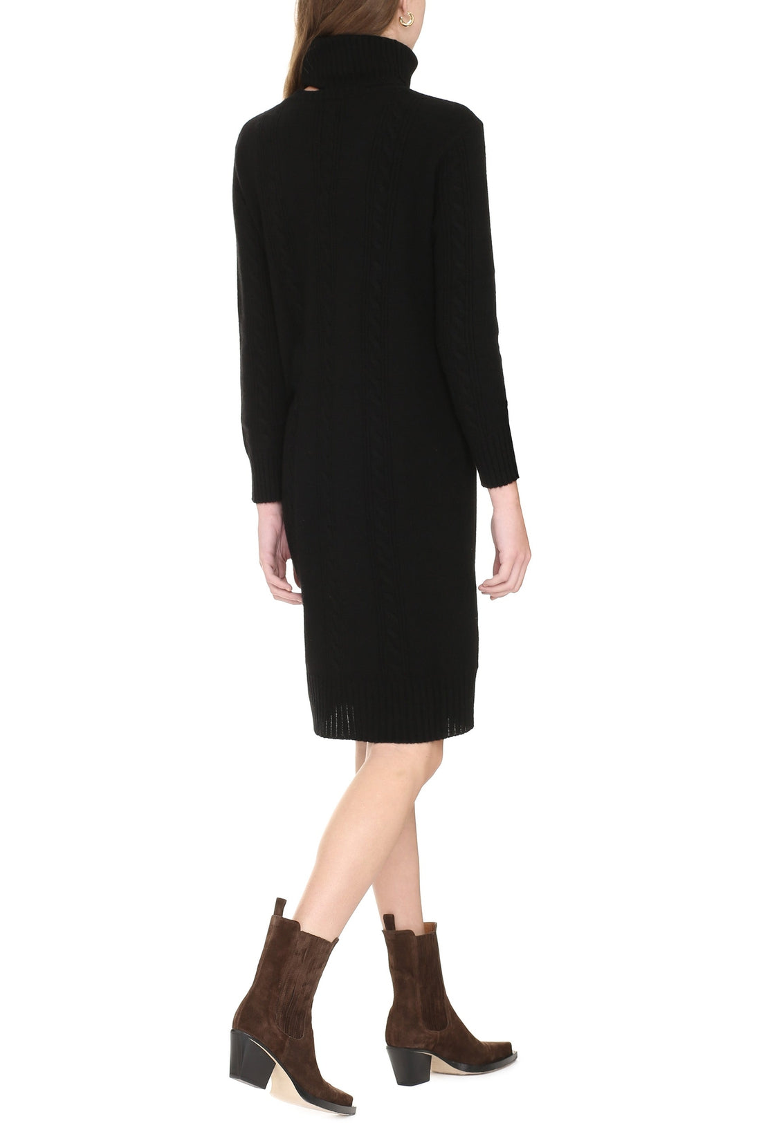Max Mara Studio-OUTLET-SALE-Paese wool cable knit dress-ARCHIVIST