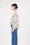 Odeeh-Painted Arabesque Pop Bluse, Goldolive-Hemden & Blusen-Black-Deal-Outlet-by-ARCHIVIST