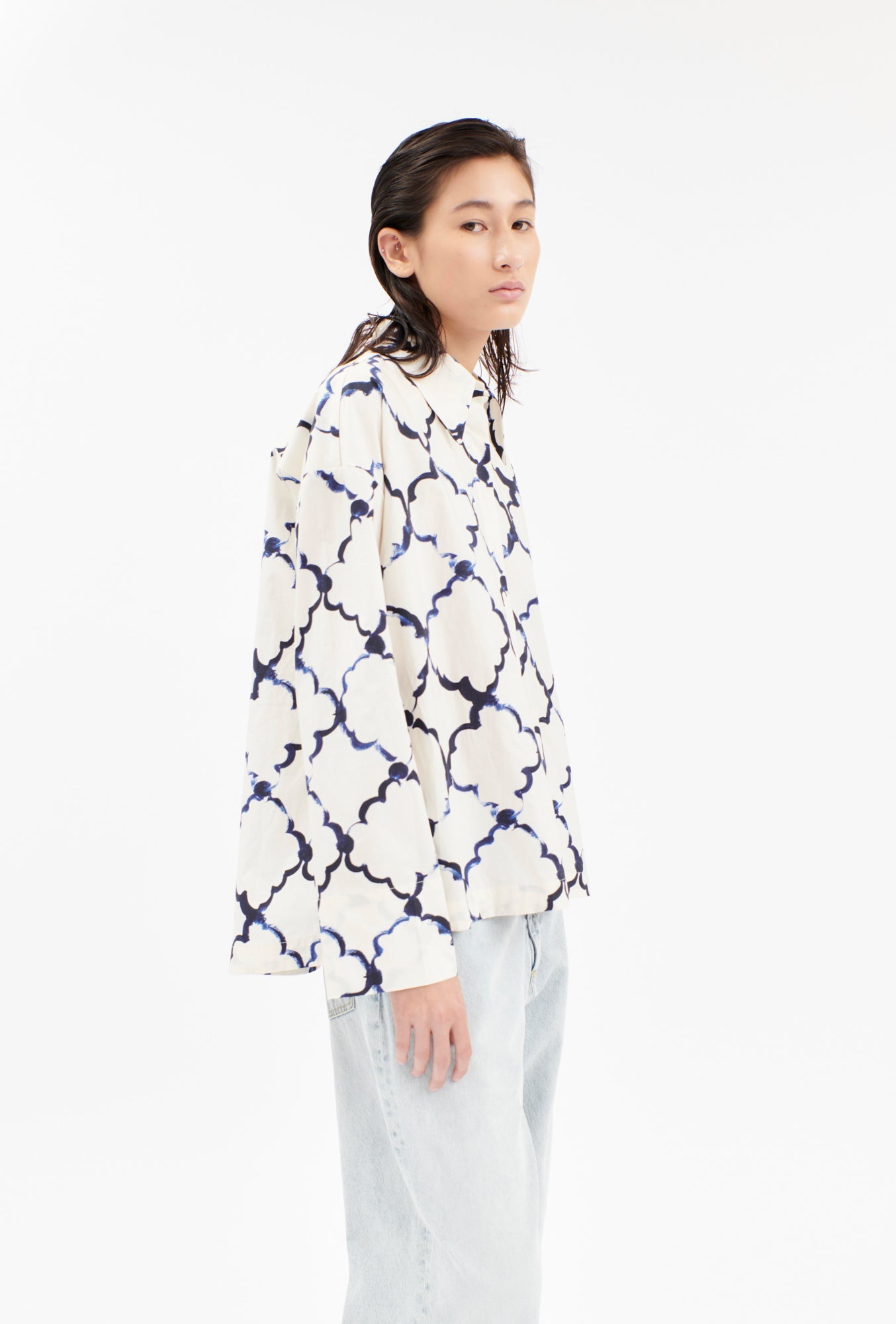 Odeeh-Painted Arabesque Pop Bluse, Pigment-Hemden & Blusen-Black-Deal-Outlet-by-ARCHIVIST