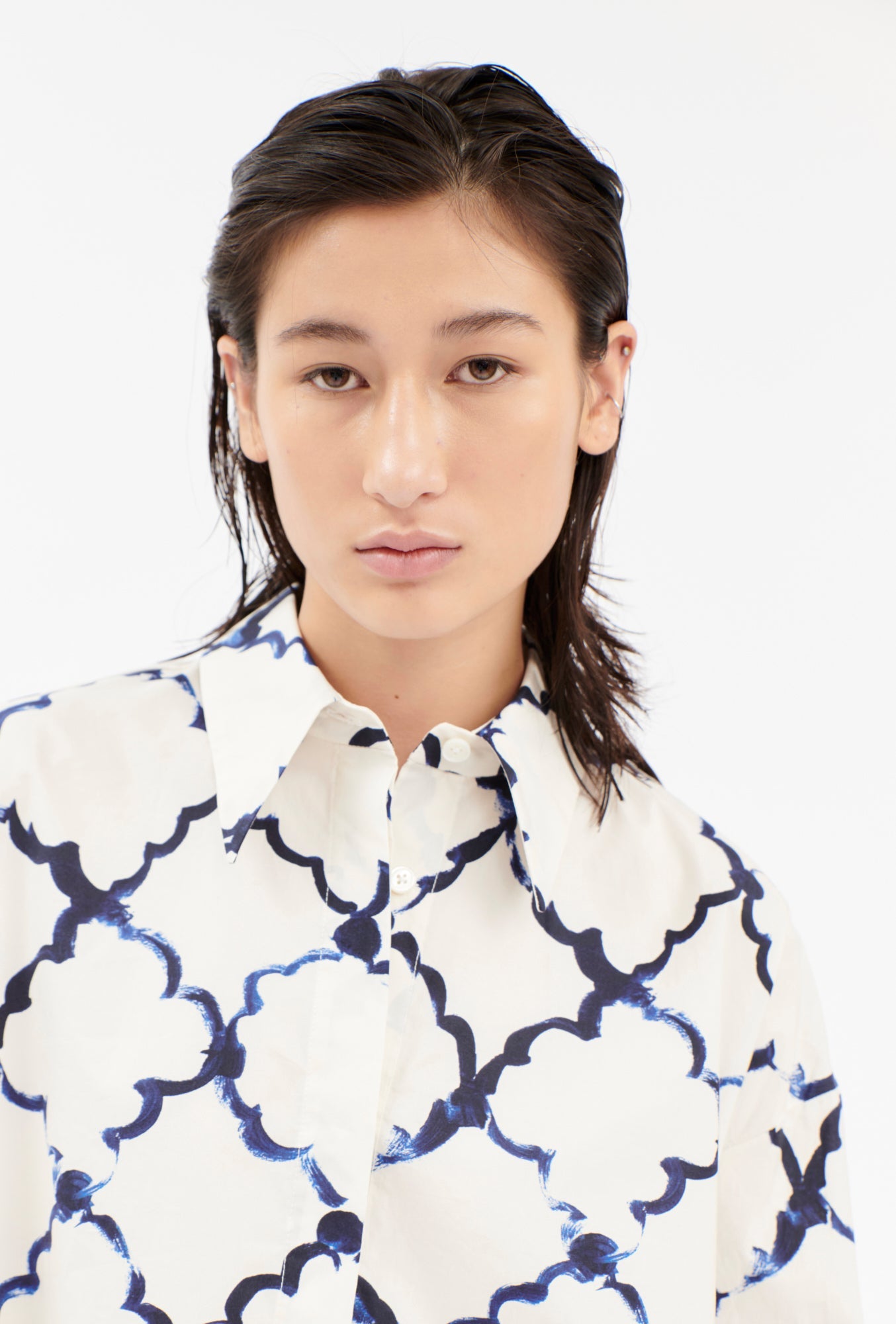 Odeeh-Painted Arabesque Pop Bluse, Pigment-Hemden & Blusen-Black-Deal-Outlet-by-ARCHIVIST