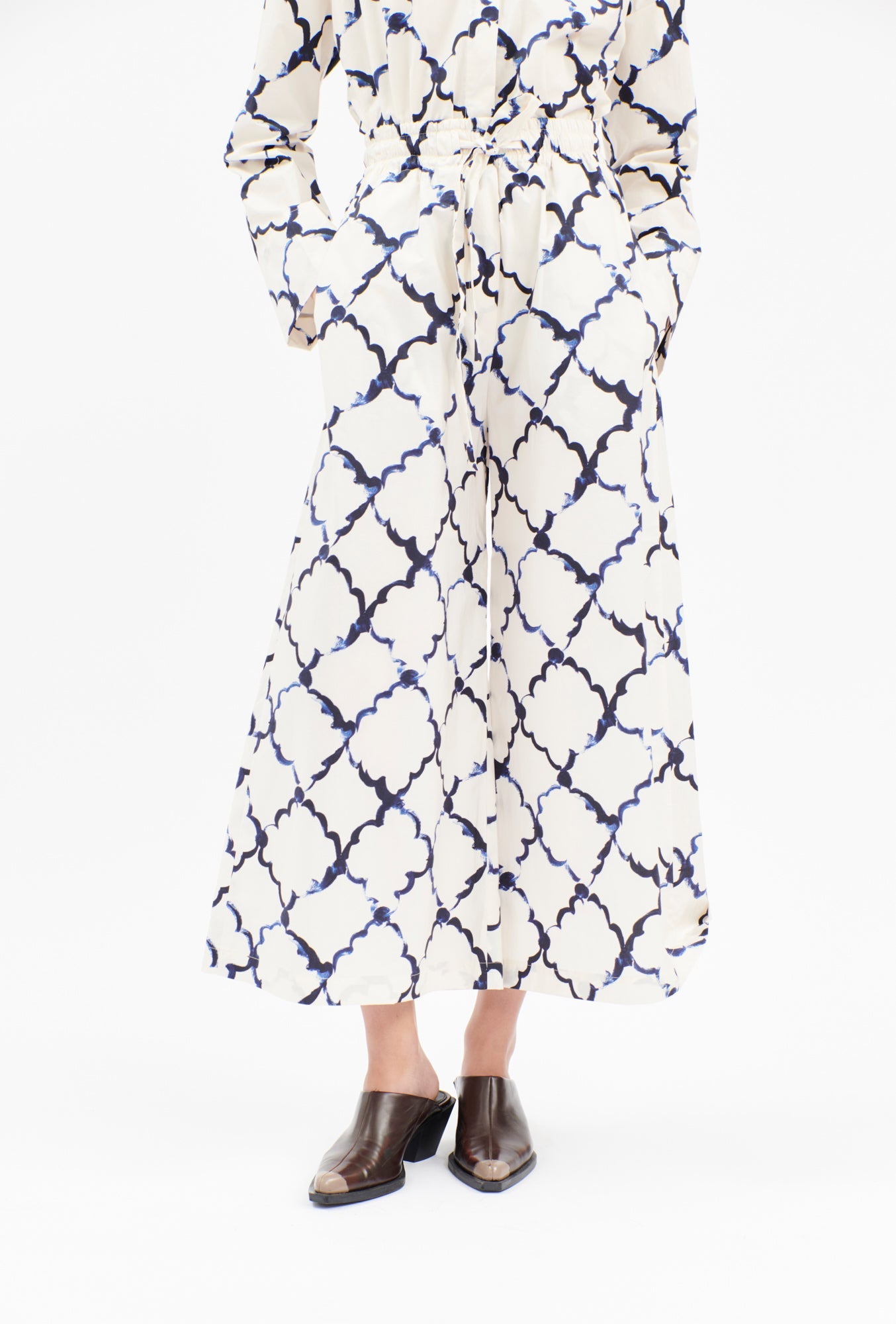 Odeeh-Painted Arabesque Pop Hose, Pigment-Hosen-Black-Deal-Outlet-by-ARCHIVIST