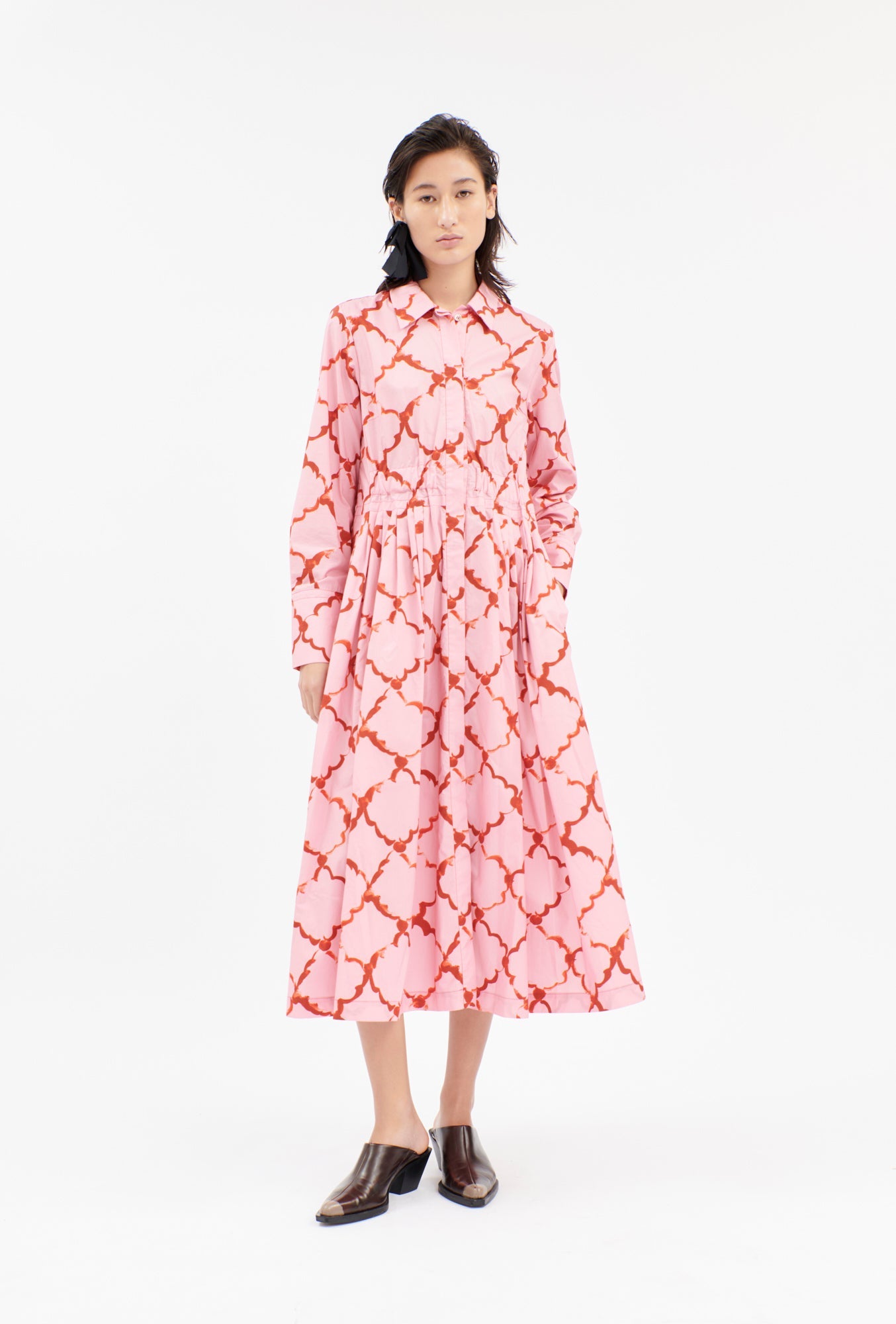 Odeeh-Painted Arabesque Pop Kleid, Poppy-Kleider & Röcke-Black-Deal-Outlet-by-ARCHIVIST