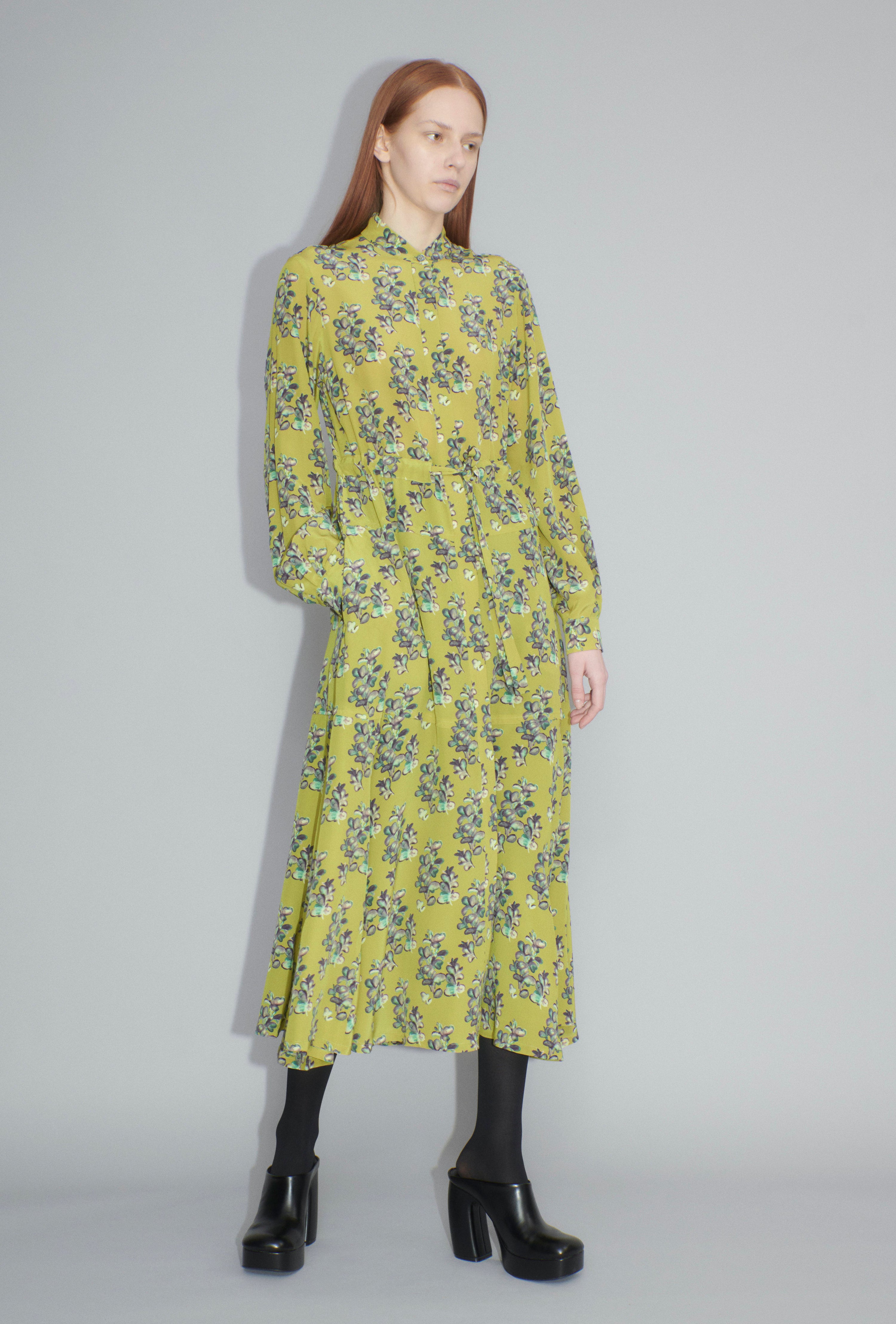 Painted Blossoms Kleid-Kleider & Röcke-Odeeh-34-Citrine-ARCHIVIST