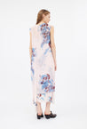 Odeeh-Painted Peonies Kleid, Capri Blue-Hemden & Blusen-Black-Deal-Outlet-by-ARCHIVIST