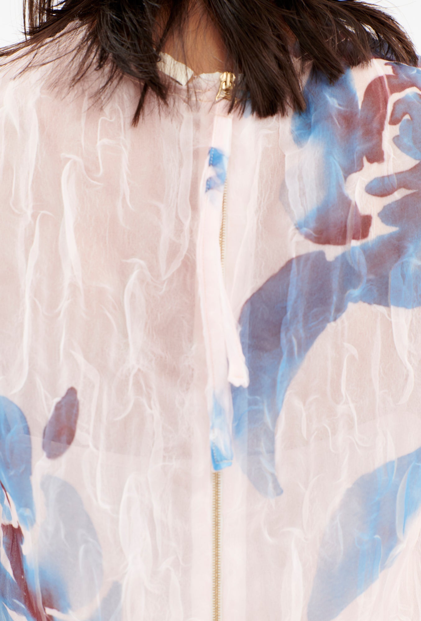 Odeeh-Painted Peonies Shirt, Capri Blue-Shirts-Black-Deal-Outlet-by-ARCHIVIST