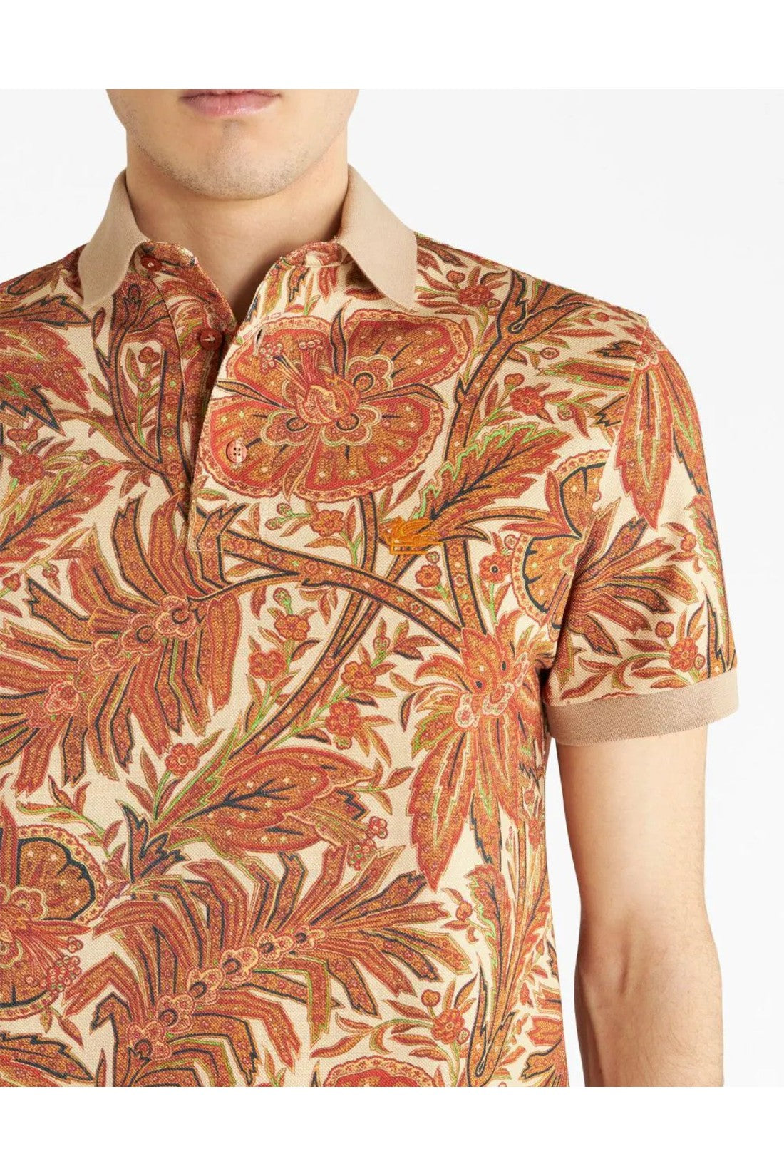 Etro-OUTLET-SALE-Paisley Foliage Polo Shirt-ARCHIVIST