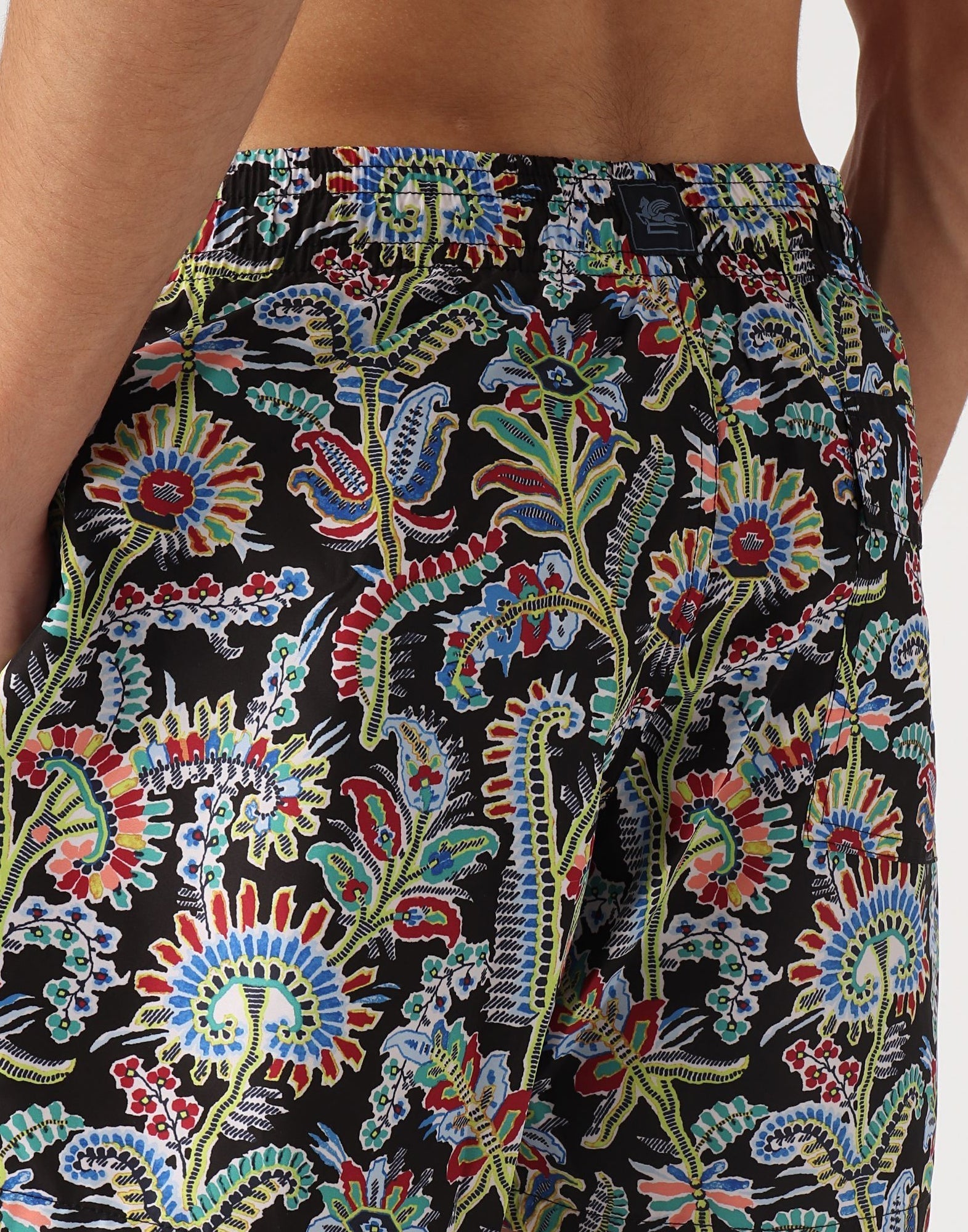 Etro-OUTLET-SALE-Paisley Print Logo Swim Shorts-ARCHIVIST