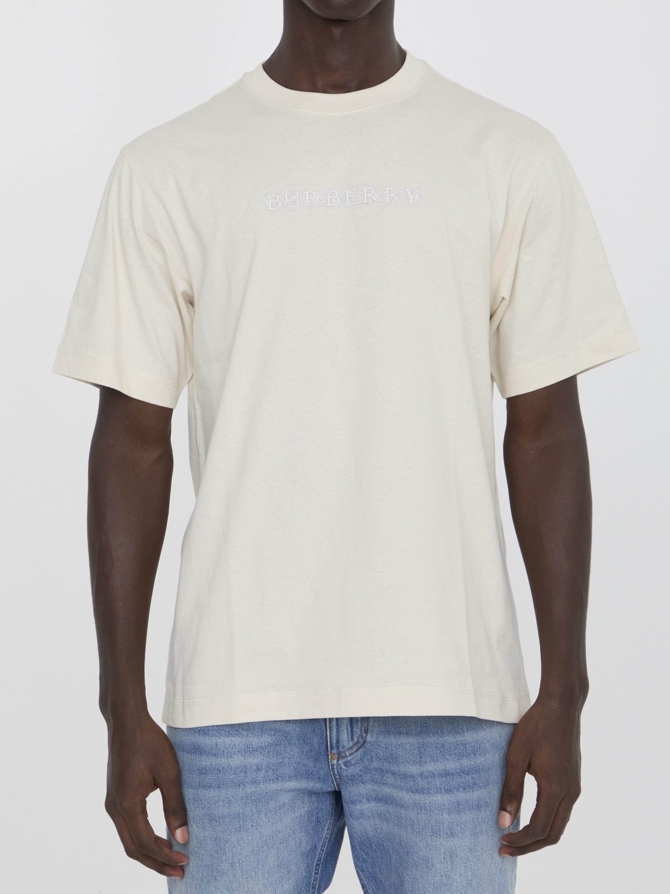 BURBERRY-OUTLET-SALE-Paisley logo t-shirt-ARCHIVIST