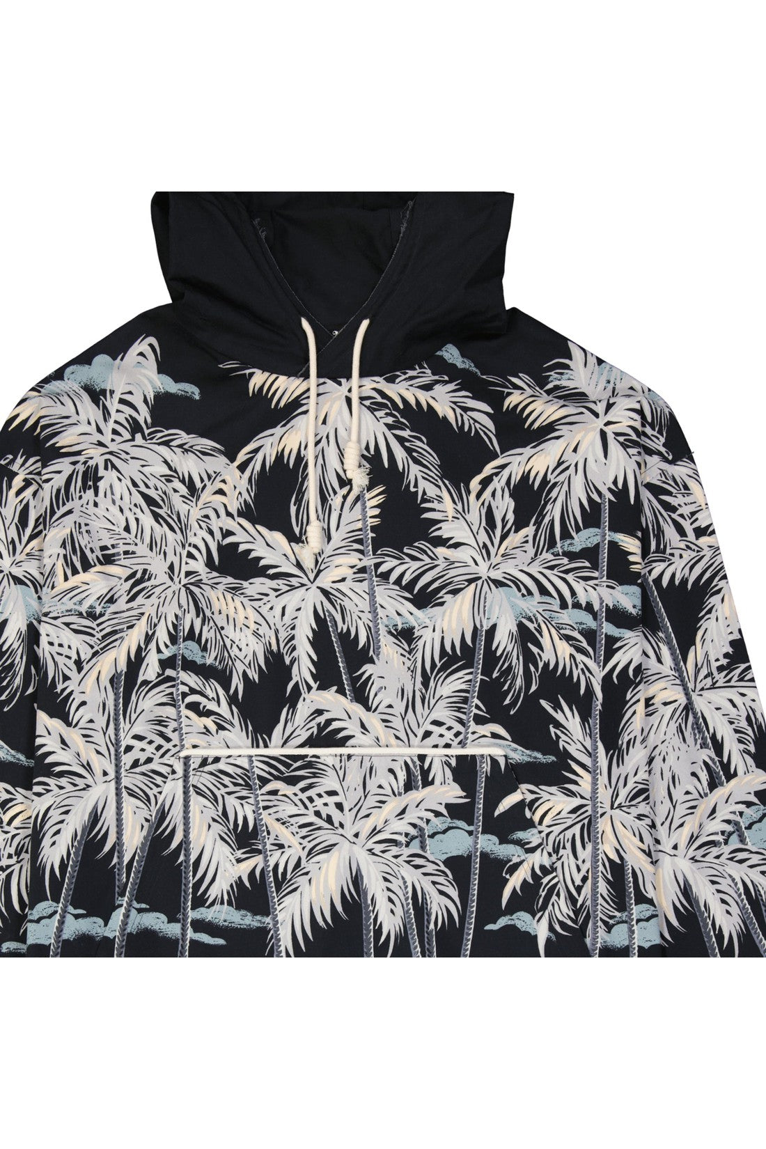 PALM ANGELS-OUTLET-SALE-Palm Angels Hooded Printed Shirt-ARCHIVIST