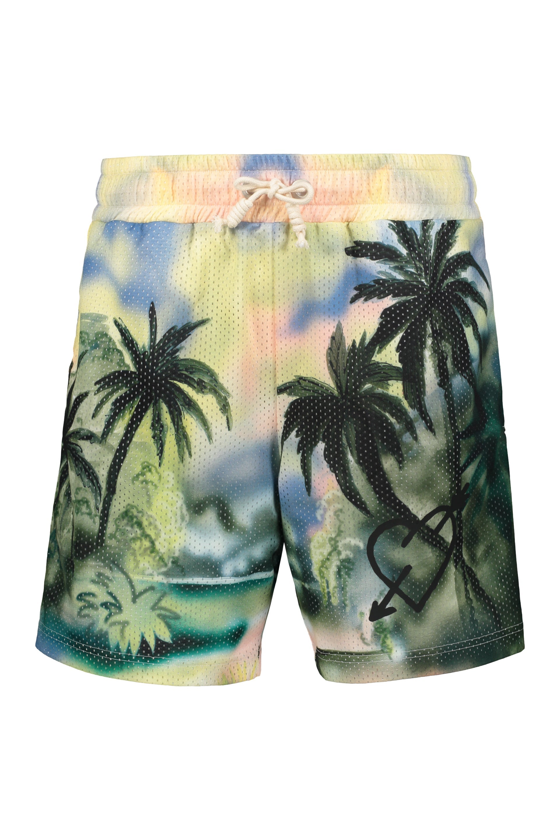 Printed techno fabric bermuda-shorts