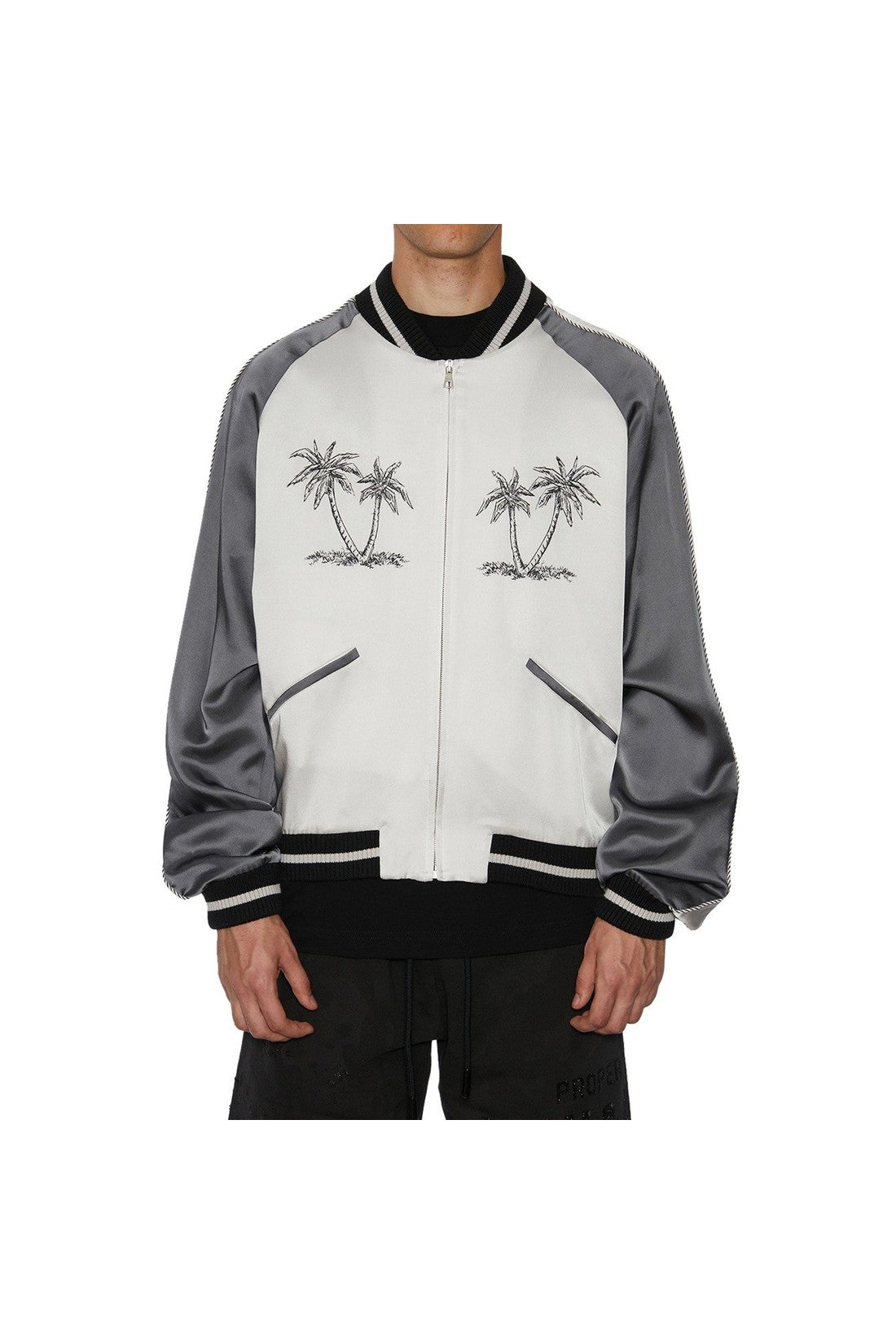 Palm Angels-OUTLET-SALE-Palm Angels Palms Souvenir Bomber Jacket-ARCHIVIST