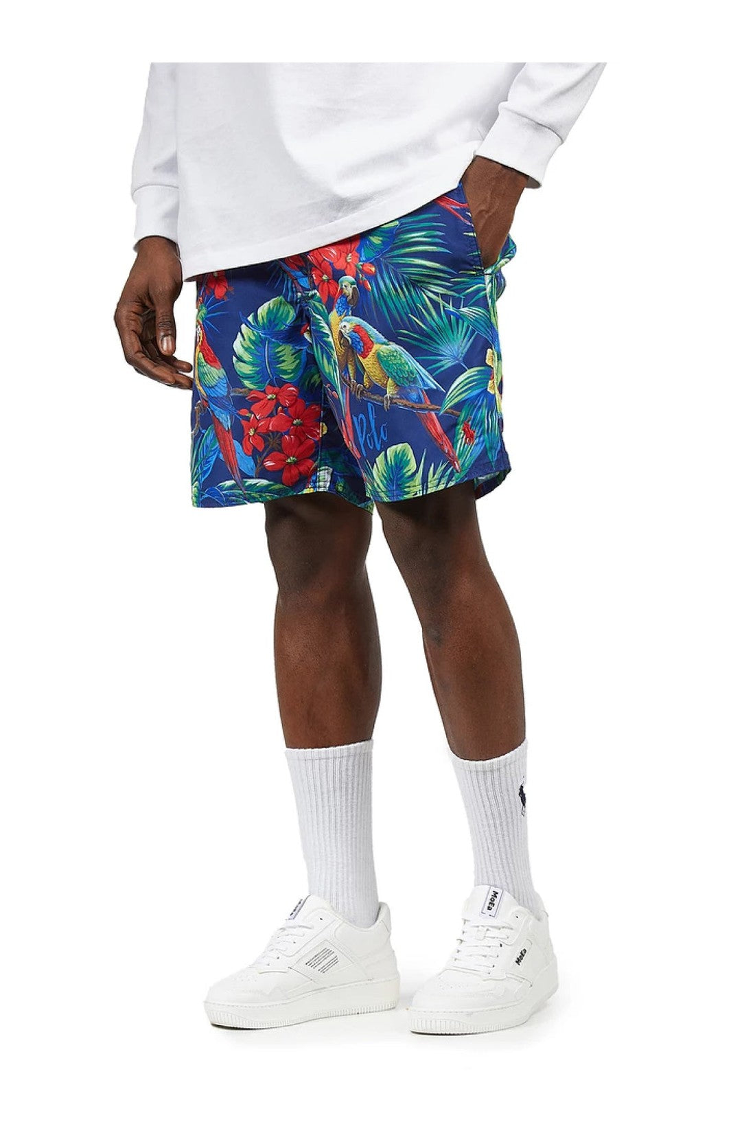 Polo Ralph Lauren-OUTLET-SALE-Palm Island Parrot Print Swim Shorts-ARCHIVIST