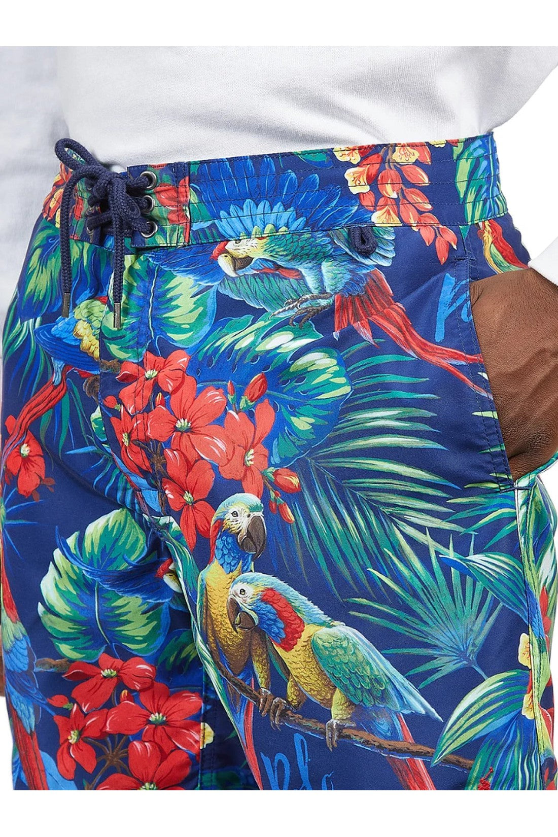 Polo Ralph Lauren-OUTLET-SALE-Palm Island Parrot Print Swim Shorts-ARCHIVIST